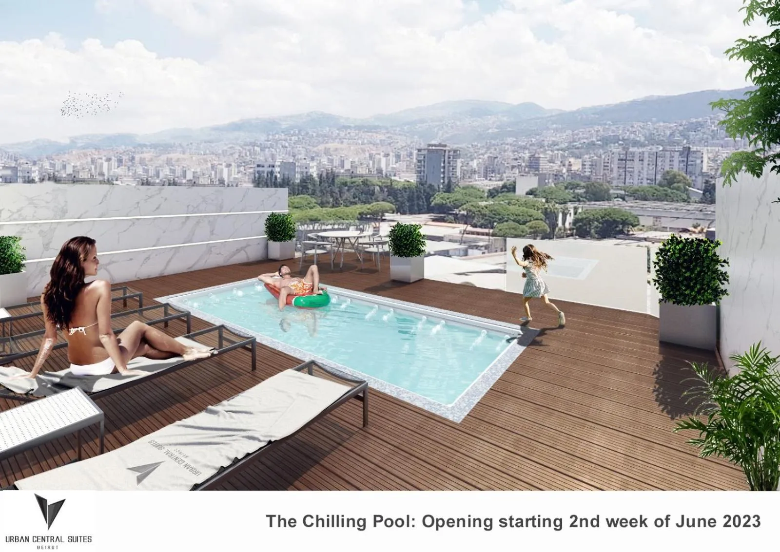 Pool view in Urban Central Suites - Beirut