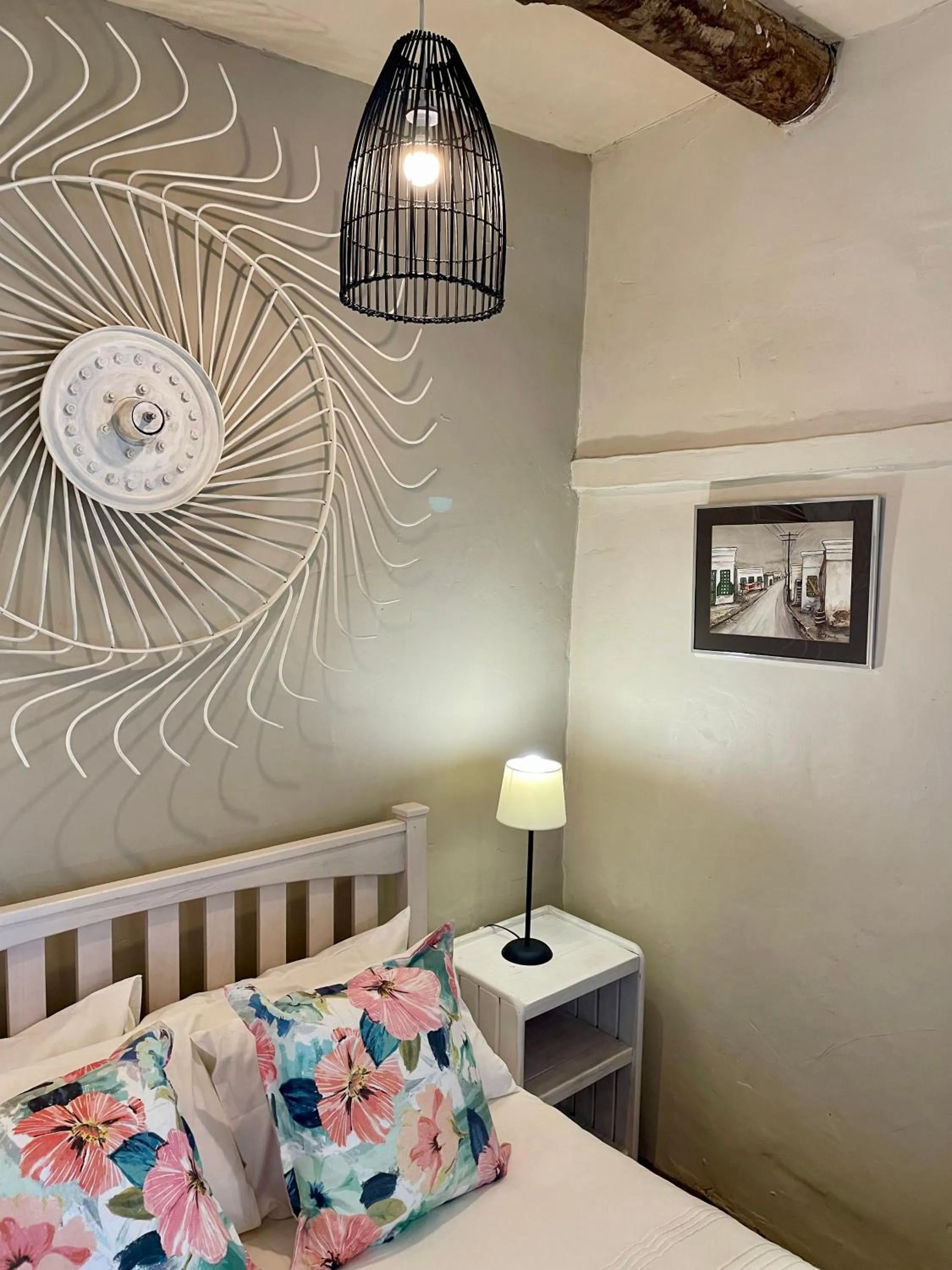 Bed in Blue Cow Barn - Boutique Farm