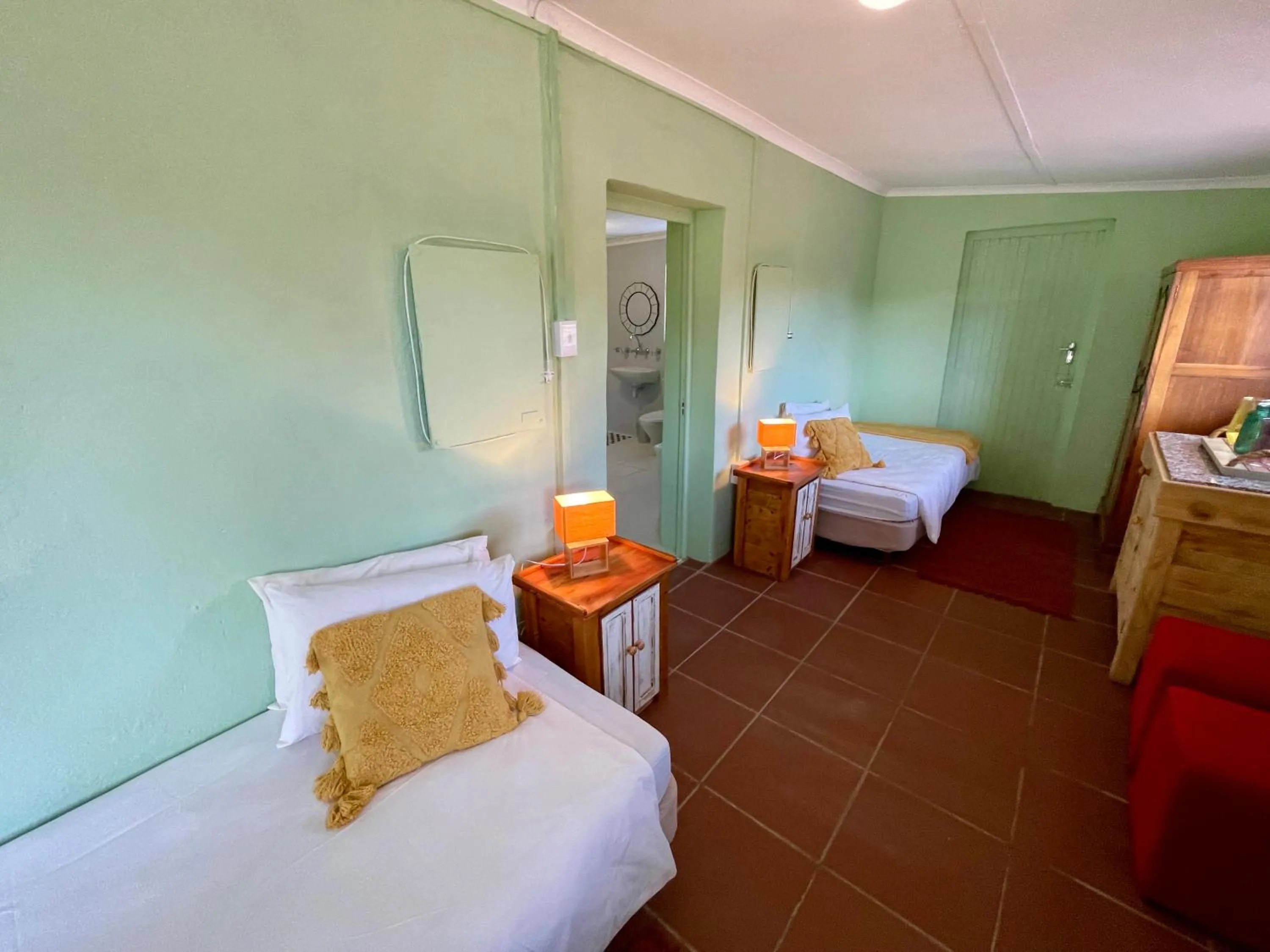 Bed in Blue Cow Barn - Boutique Farm