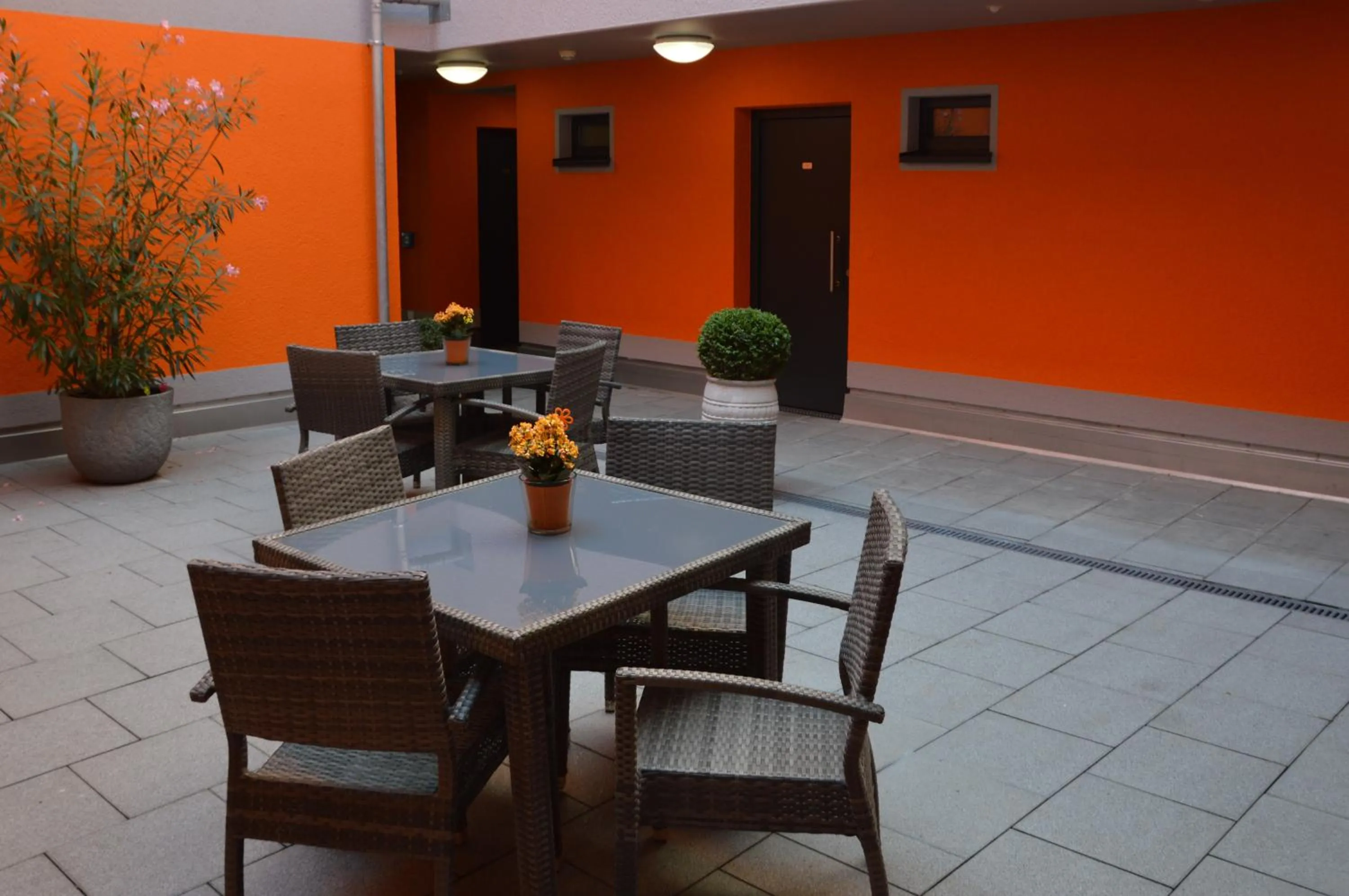 Patio in Schäfer Boardinghouse