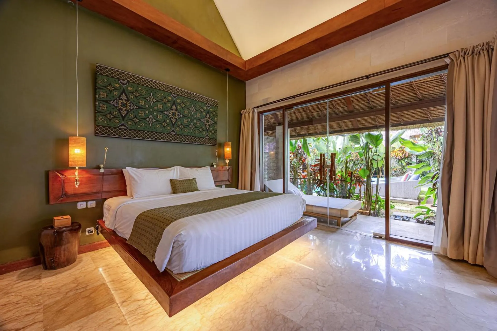 Garden view, Bed in Karmagali Suites Adults only & Private Pool Family Villas