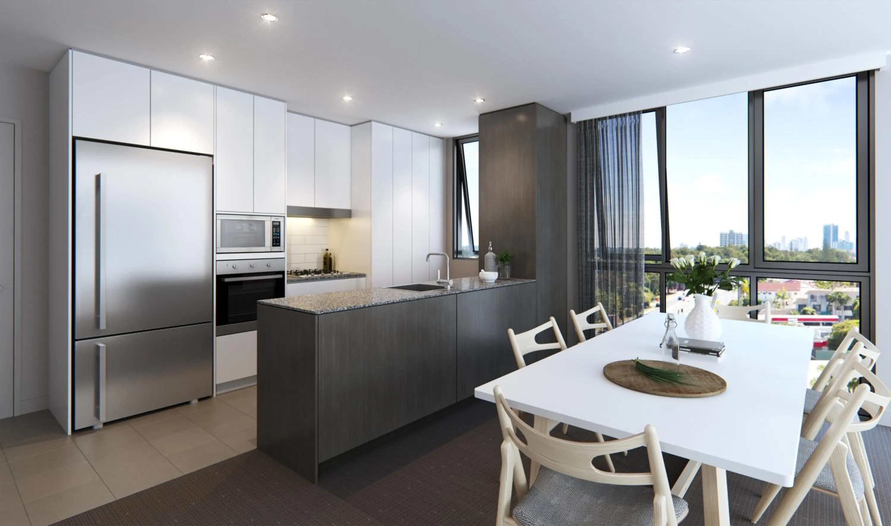 Dining area in Synergy Broadbeach - Official