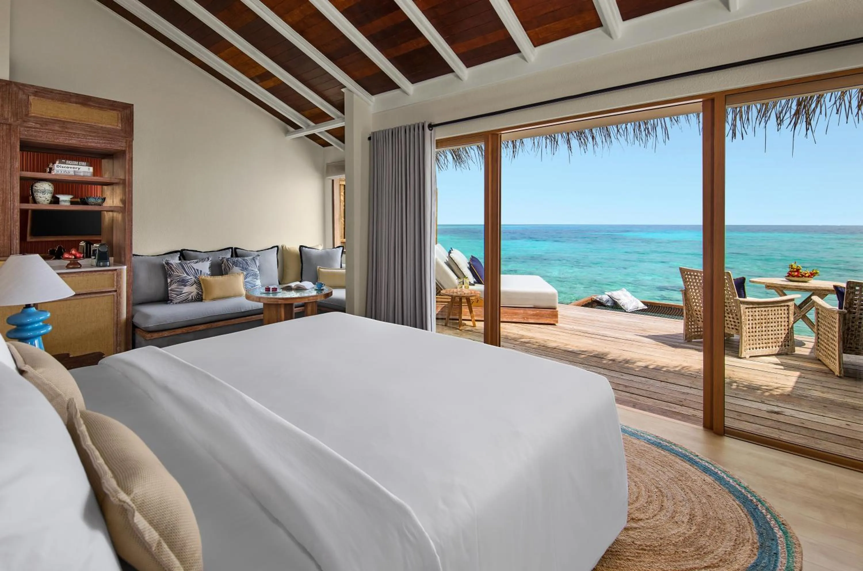 View (from property/room), Bed in NH Collection Maldives Reethi Resort