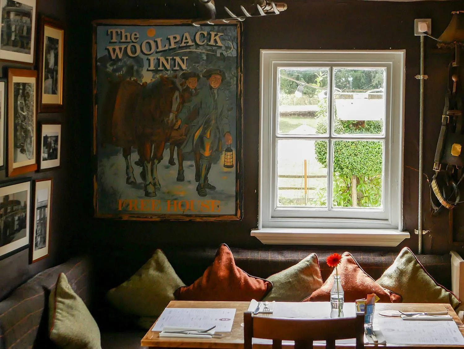 Dining area in The Woolpack Inn