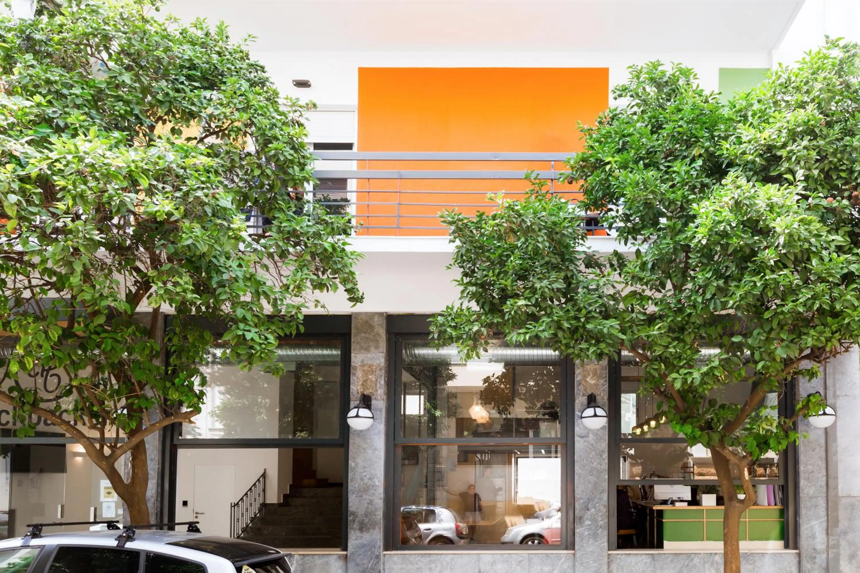 Facade/entrance in Athens Backpackers