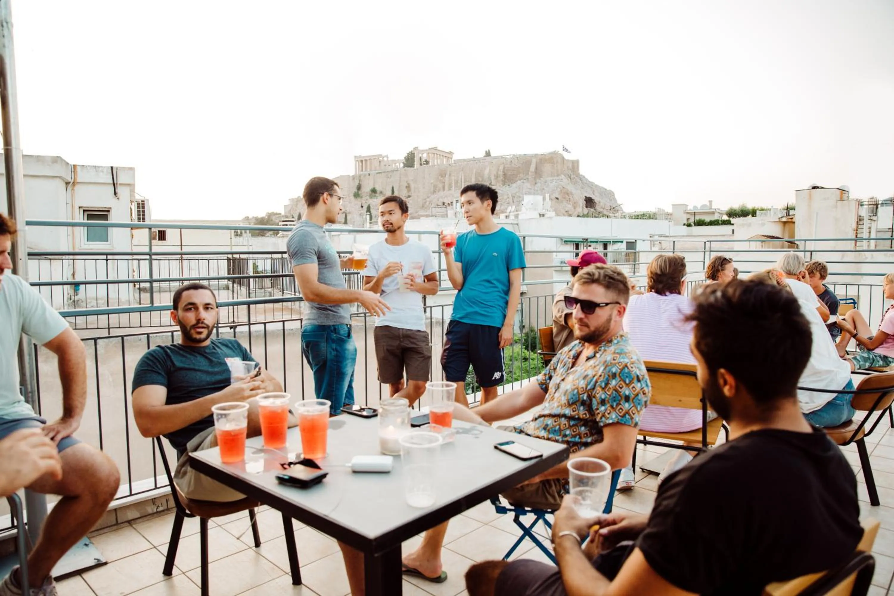 Patio in Athens Backpackers