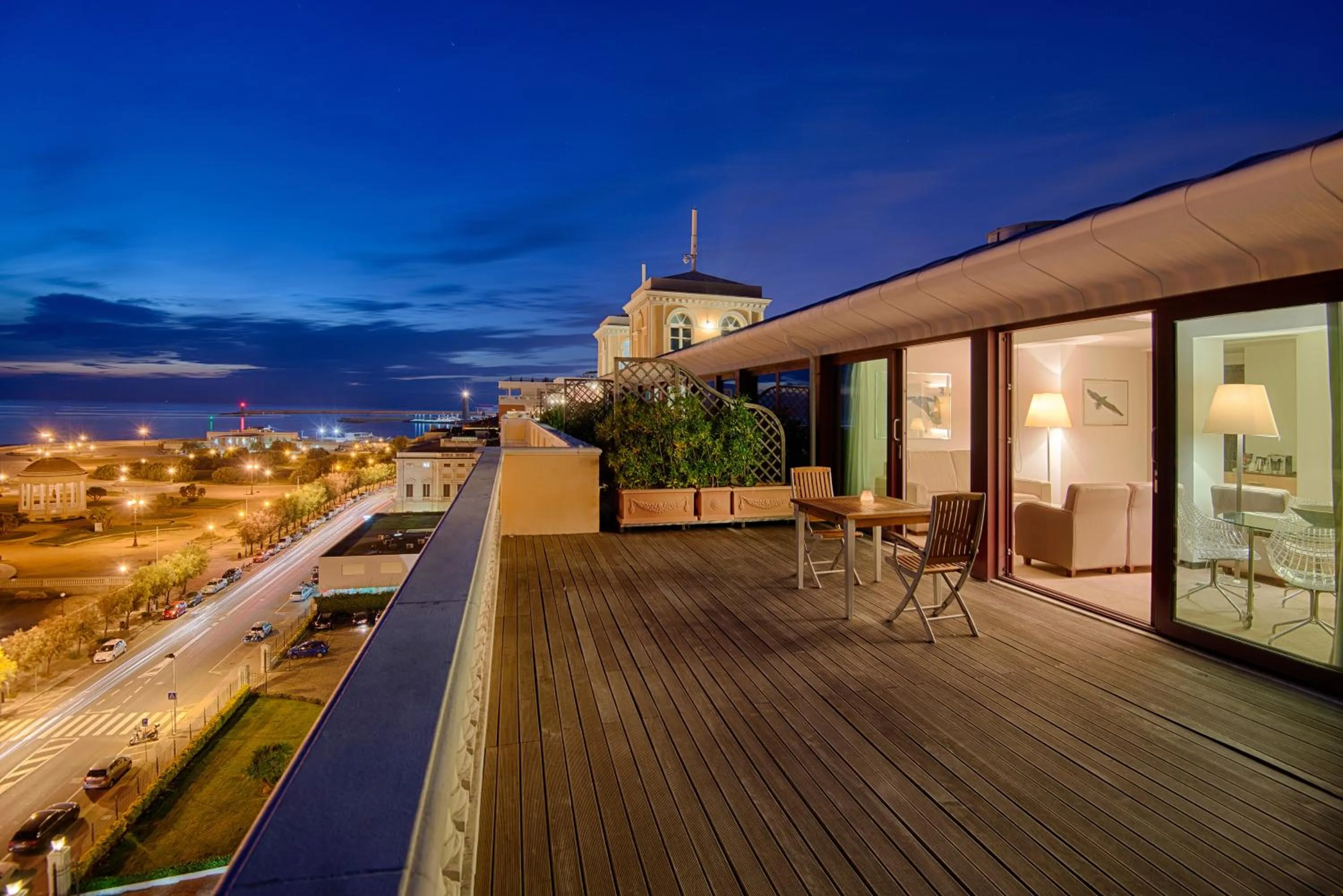 Night, Balcony/Terrace in Grand Hotel Palazzo Livorno MGallery Collection
