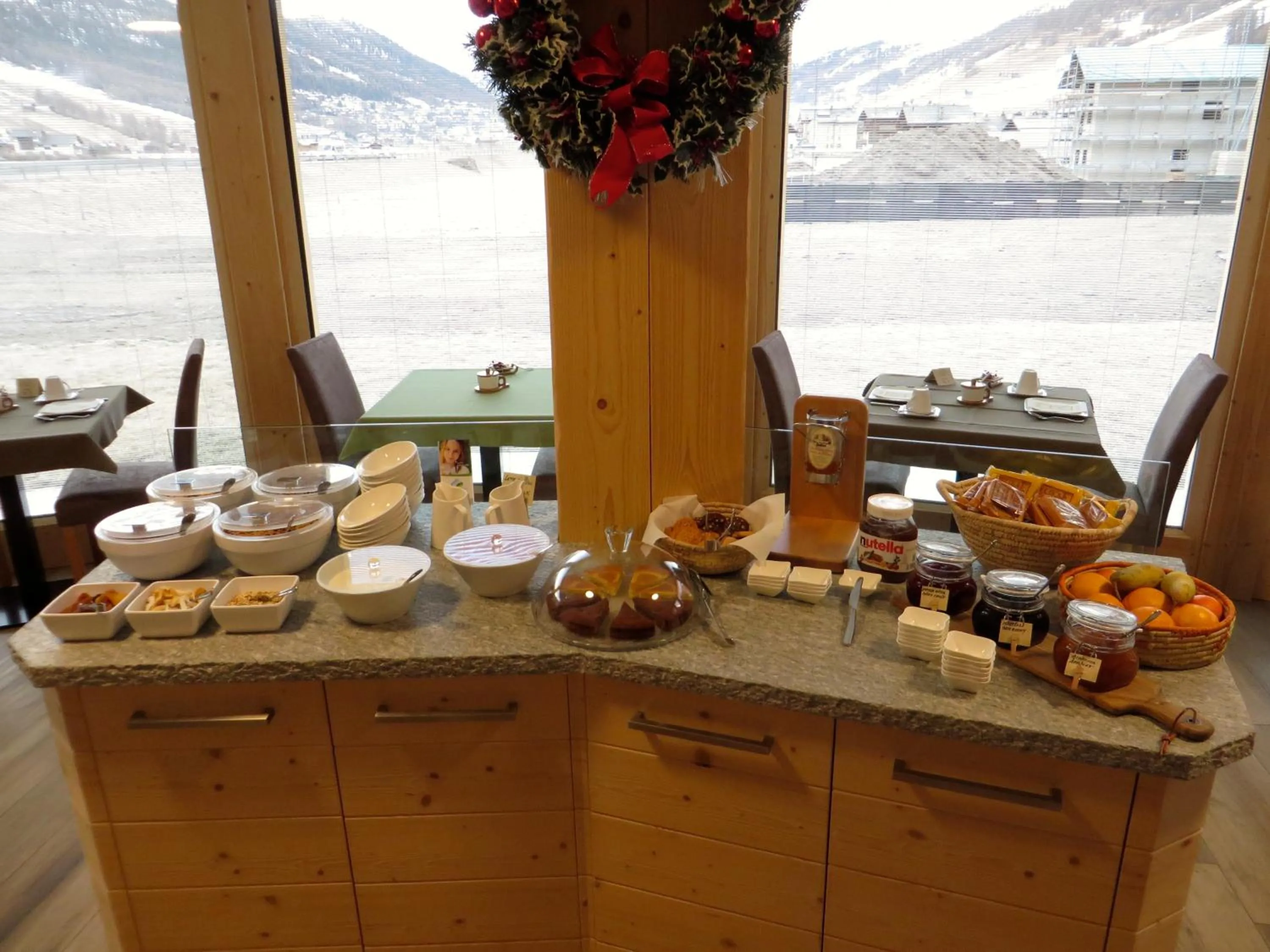 Food and drinks in B&B Ecohotel Chalet des Alpes