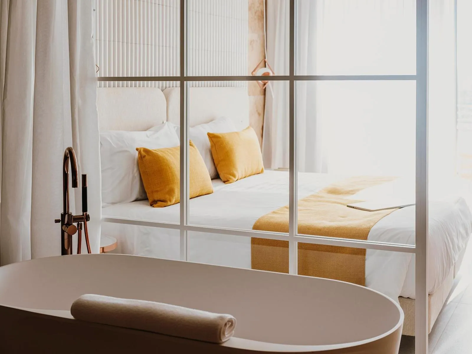 Bed in Aguas de Ibiza Grand Luxe Hotel - Small Luxury Hotel of the World