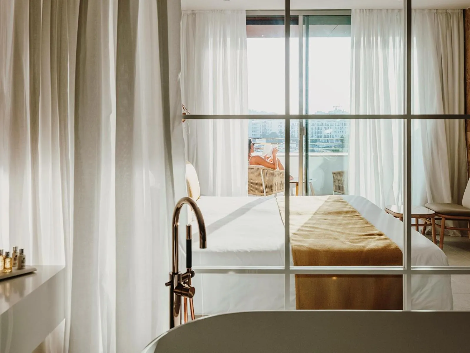 Bed in Aguas de Ibiza Grand Luxe Hotel - Small Luxury Hotel of the World