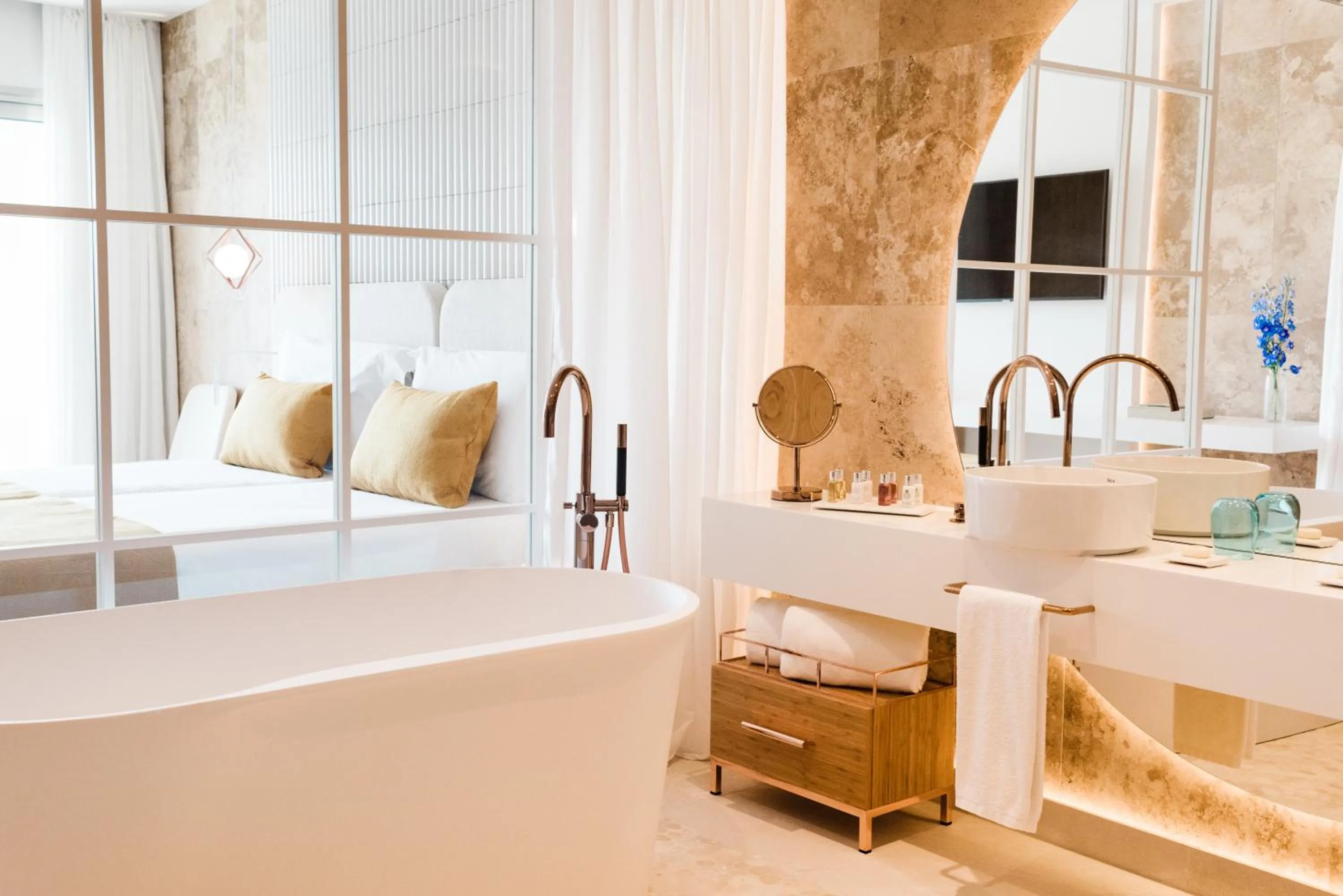 Bed in Aguas de Ibiza Grand Luxe Hotel - Small Luxury Hotel of the World
