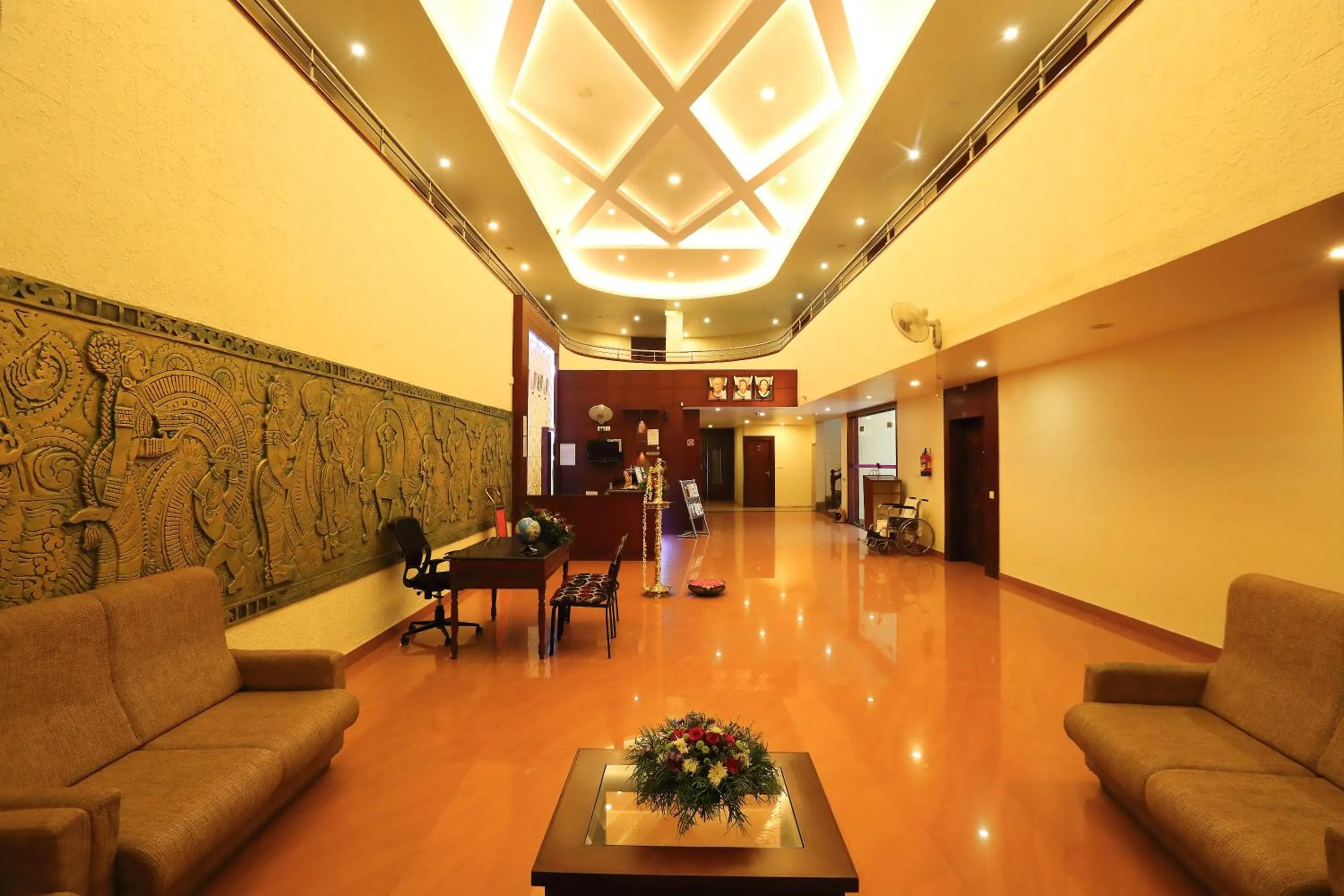 Lobby or reception in Hotel Indraprastha varkala