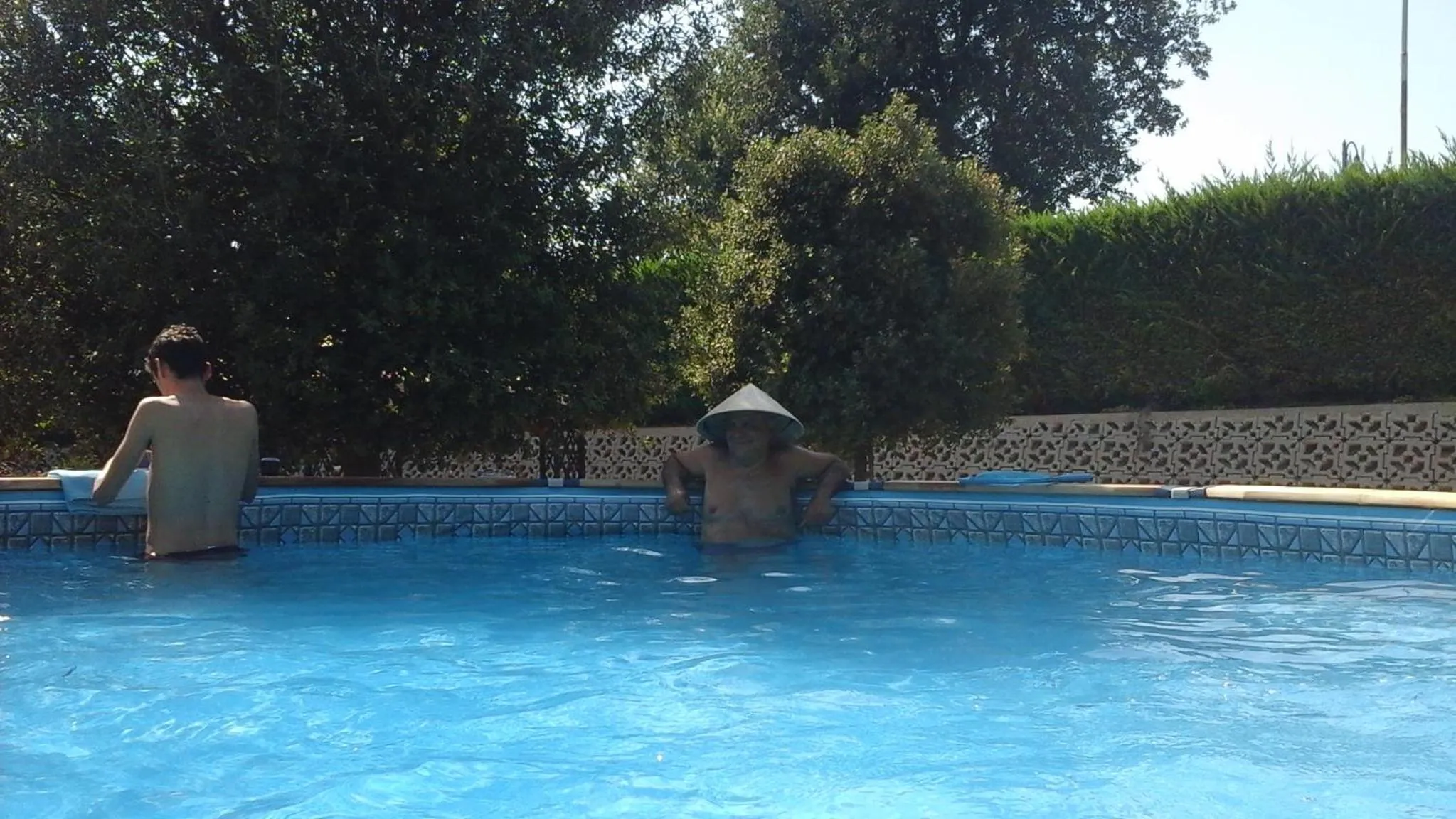 Pool view in 'O Chalet