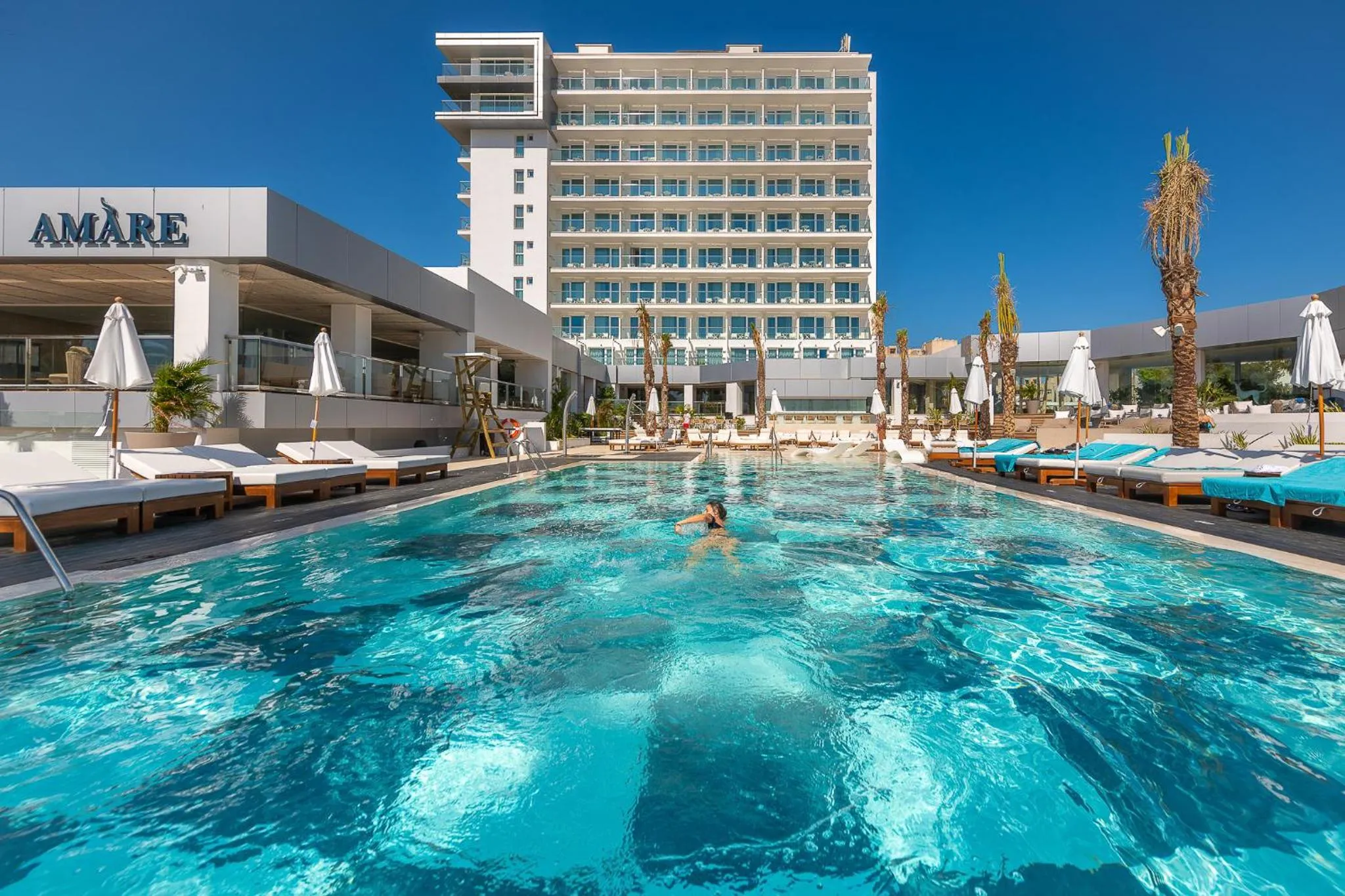 Swimming pool in Amàre Beach Hotel Ibiza - Adults Recommended