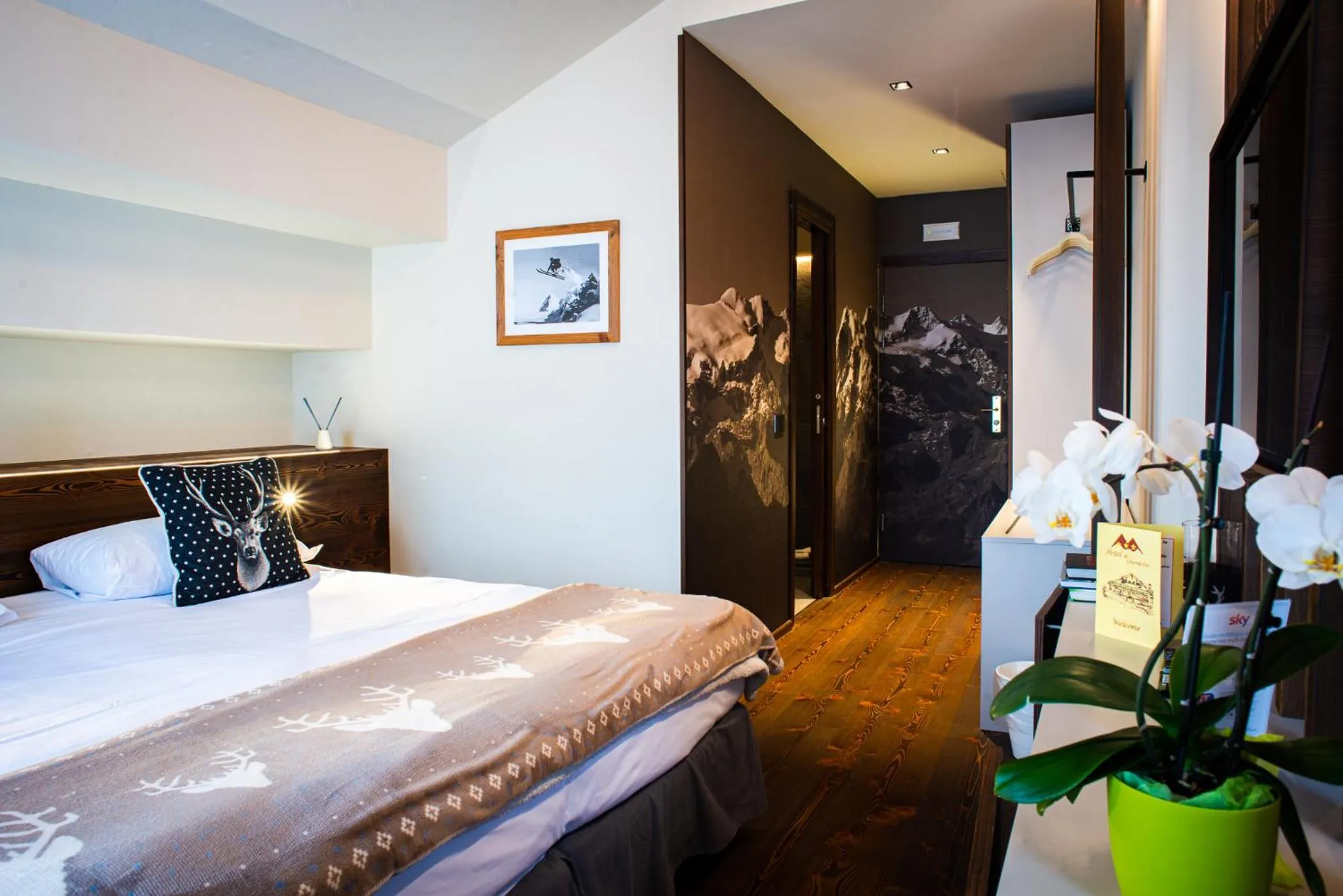 Bedroom, Bed in Hotel De Champoluc