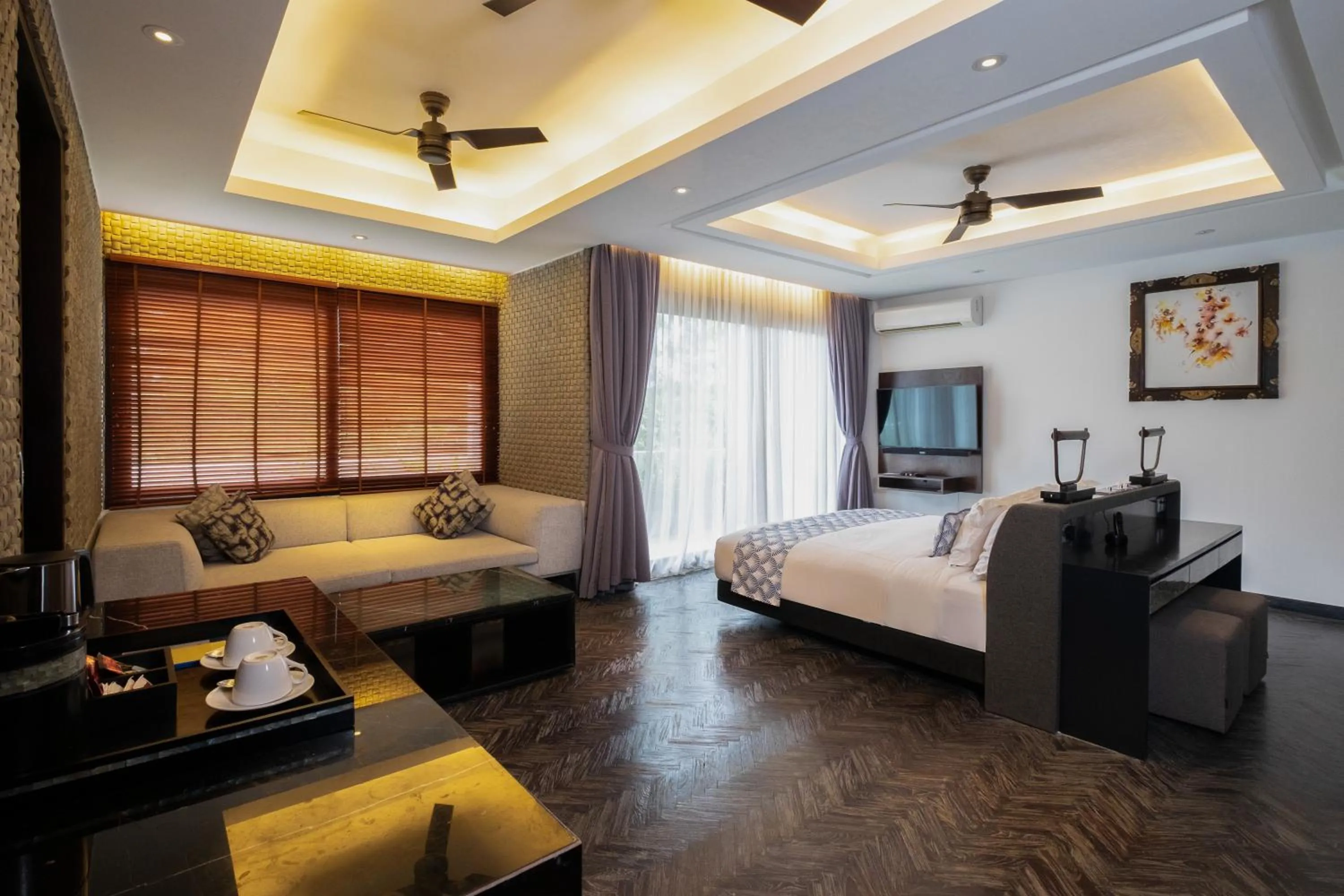 Bed in Prasana Villas by Arjani Resorts