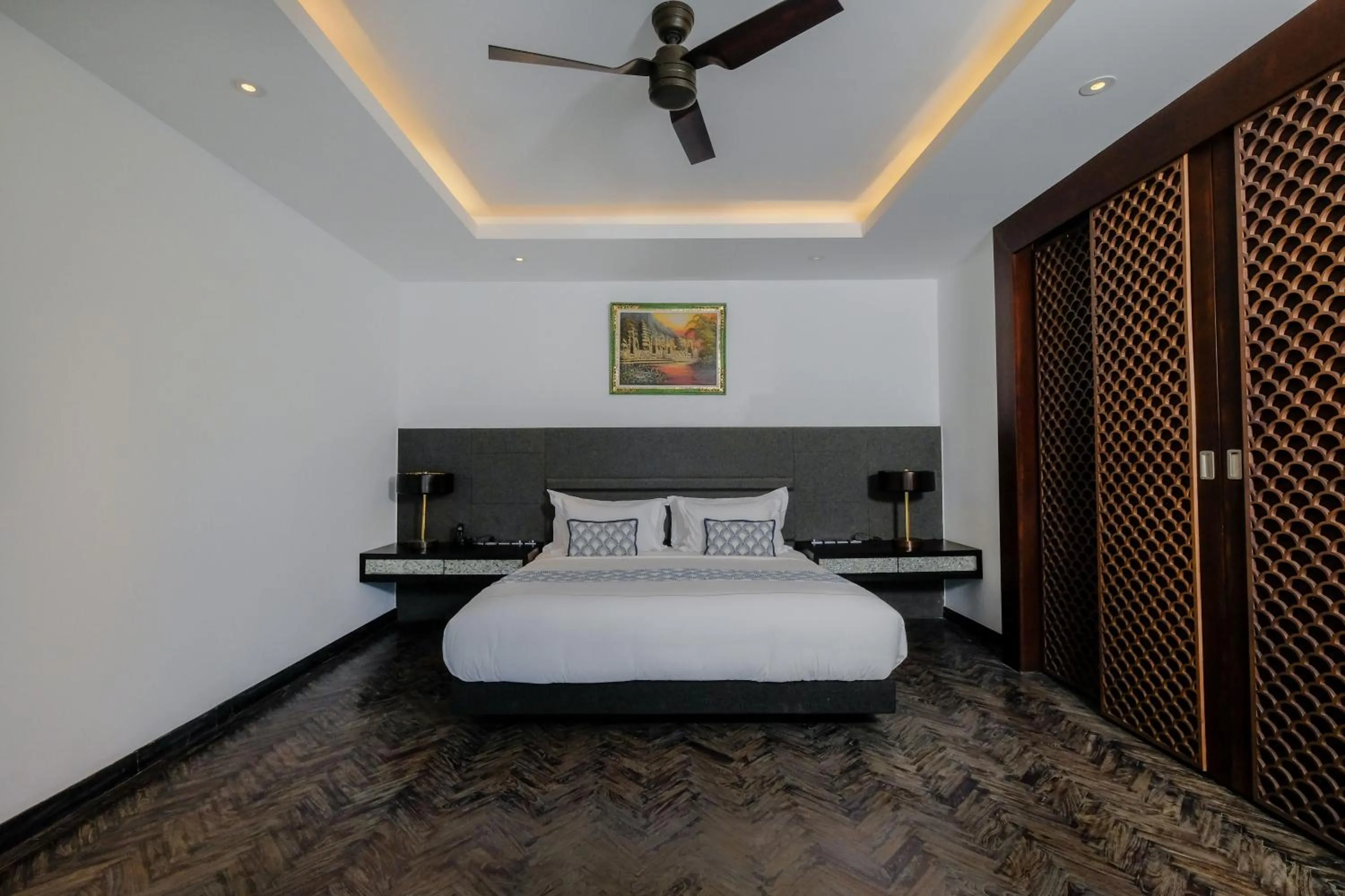 Bed in Prasana Villas by Arjani Resorts