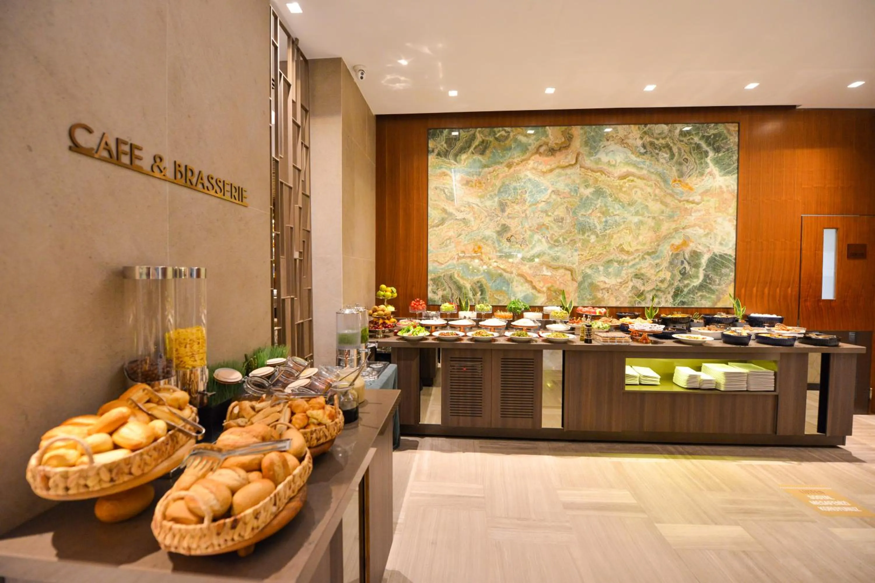 Buffet breakfast in Waxwing Hotel