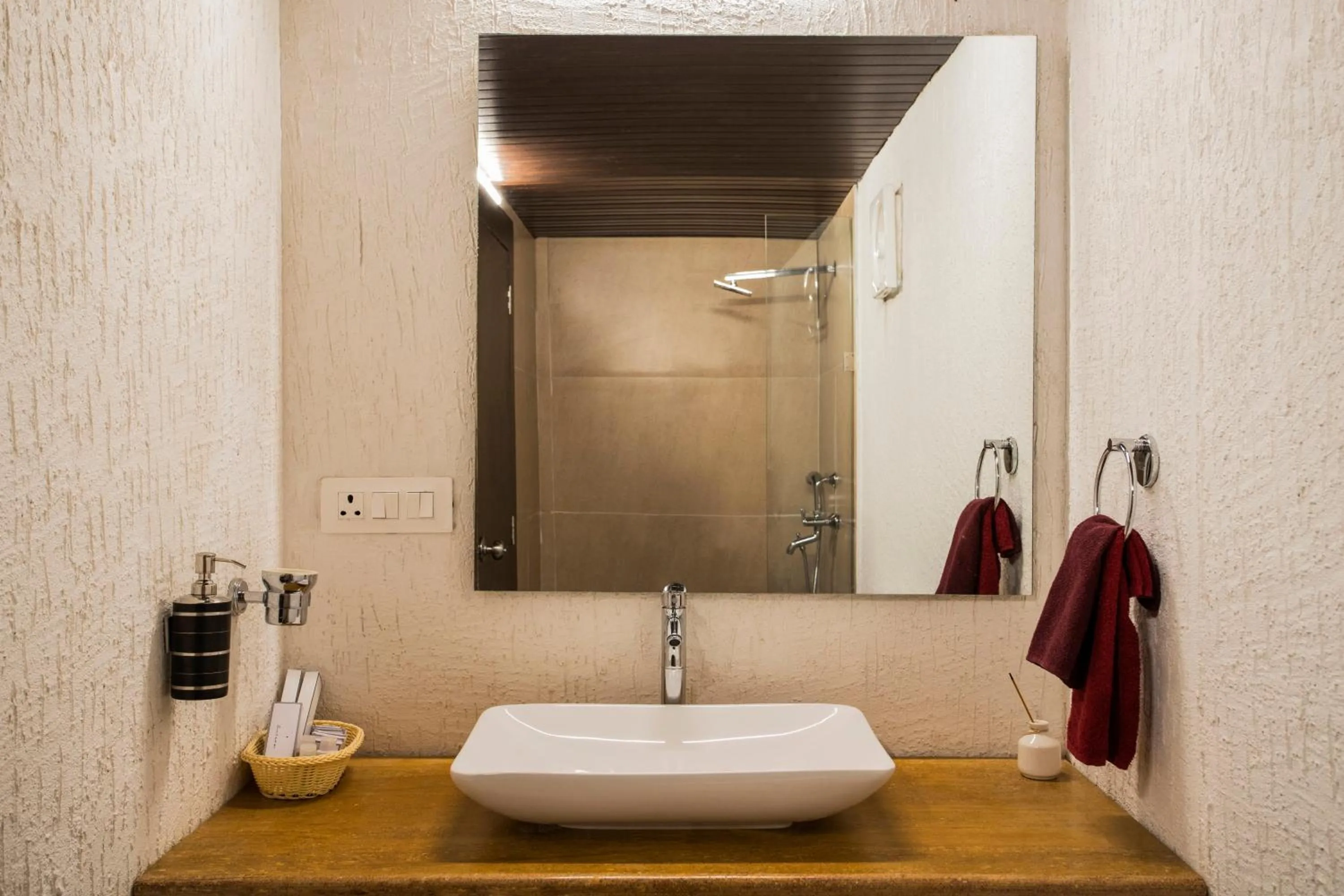 Shower, Bathroom in Antares Beach Resort, Vagator