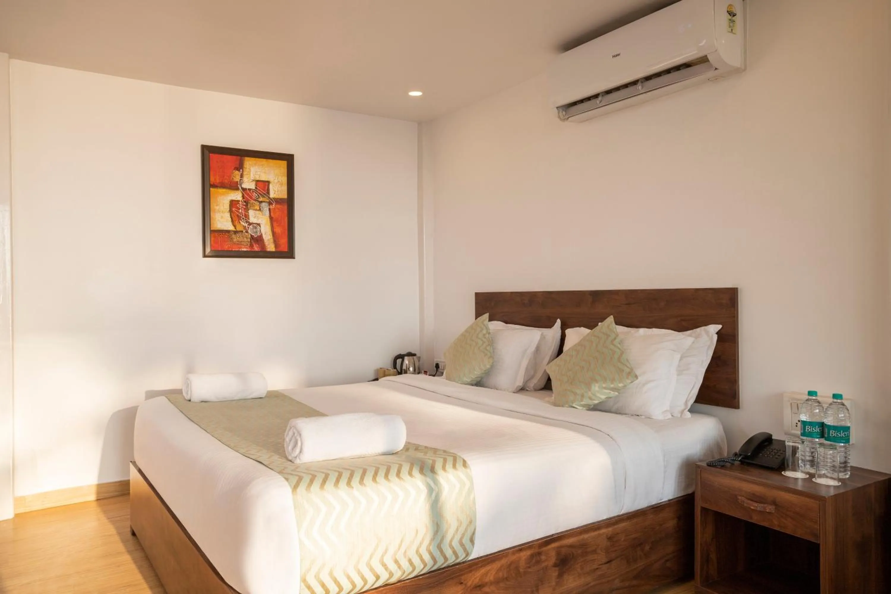 Bed in Antares Beach Resort, Vagator