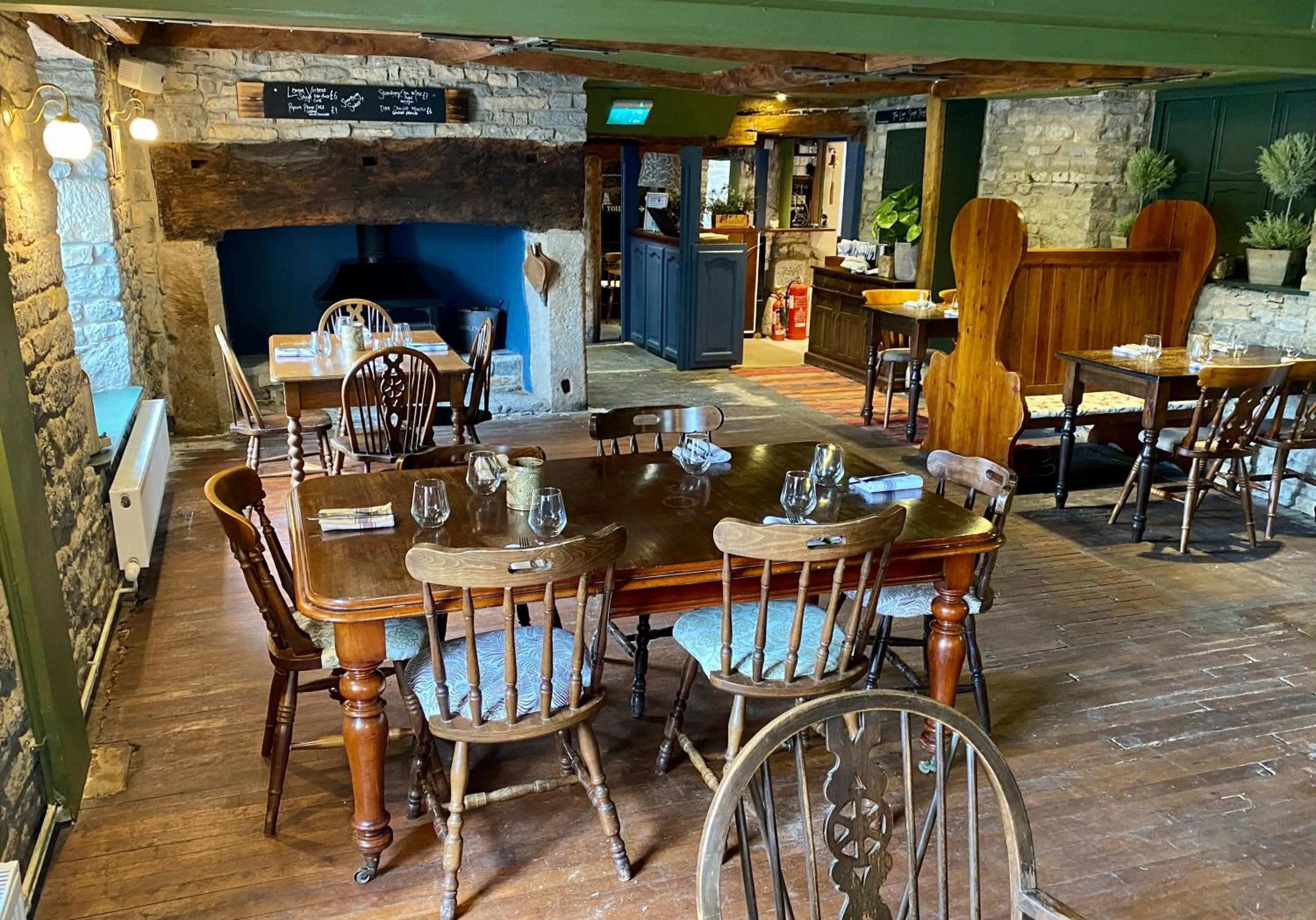 Dining area in The Lion at West Pennard