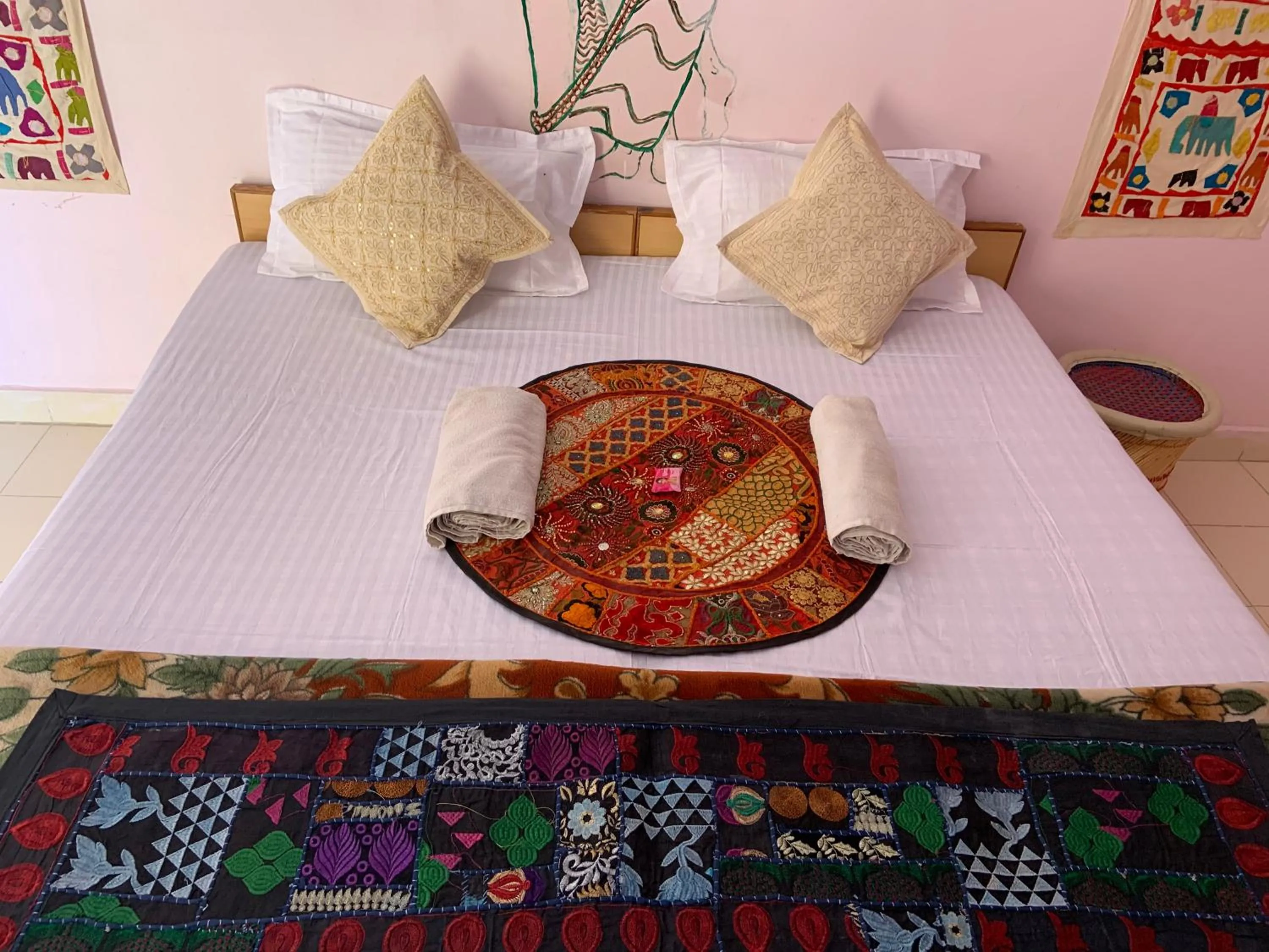 Bed in Shiva Guest House