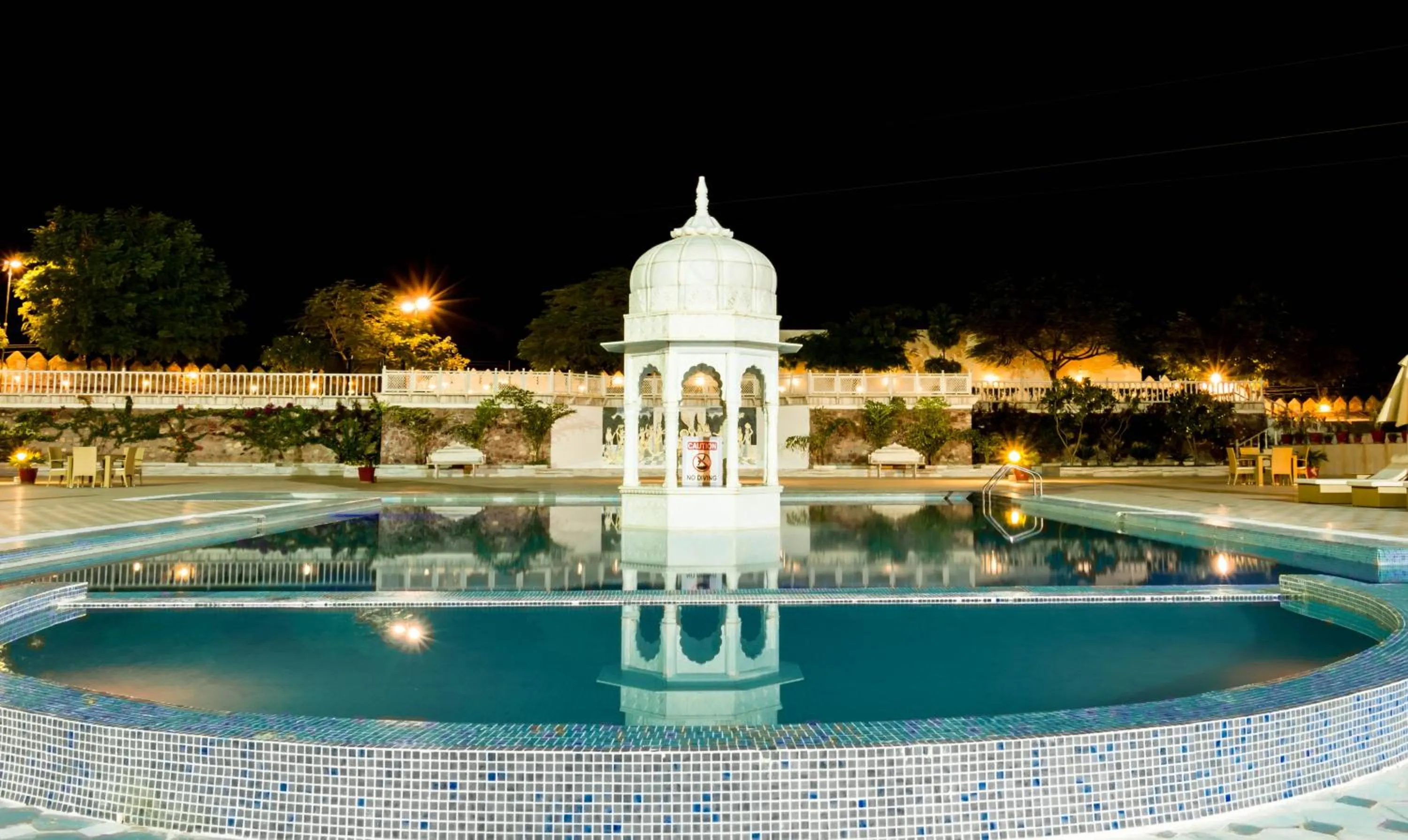Pool view in Pratap Mahal Pushkar IHCL SeleQtion