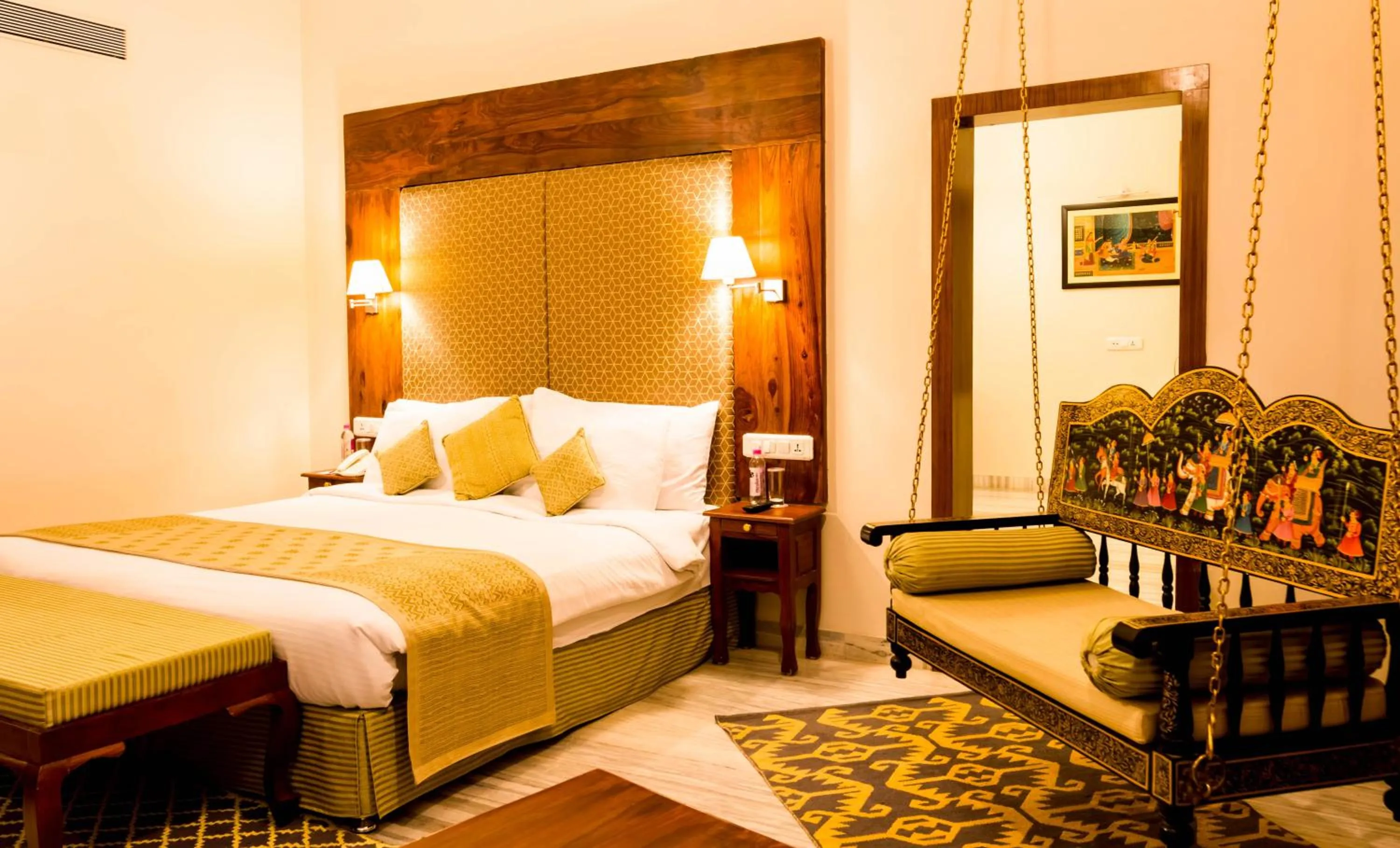 Bedroom, Bed in Pratap Mahal Pushkar IHCL SeleQtion