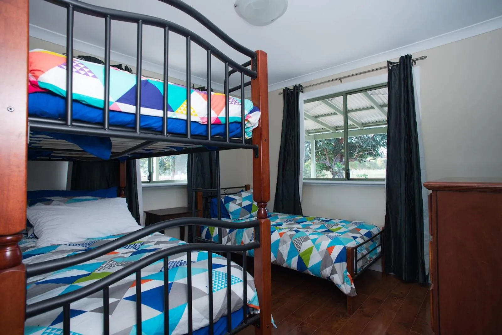 Bed in Nutcrackers Lodge