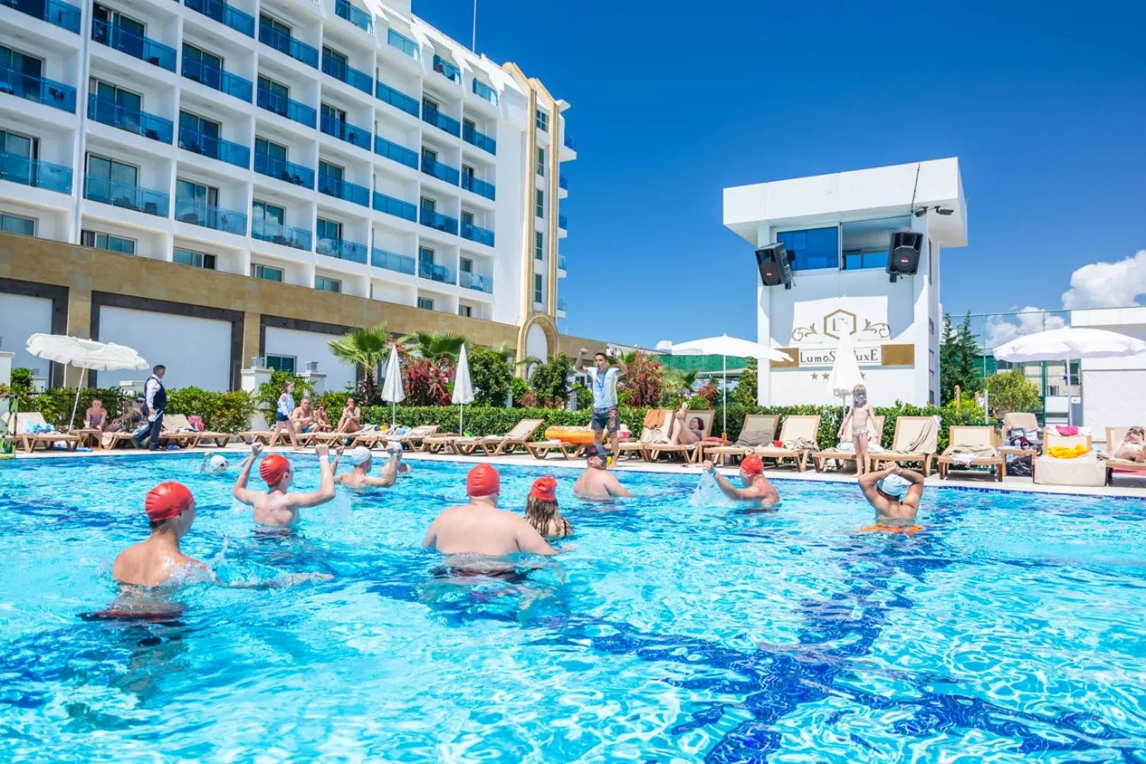 Pool view in The Lumos Deluxe Resort Hotel & Spa