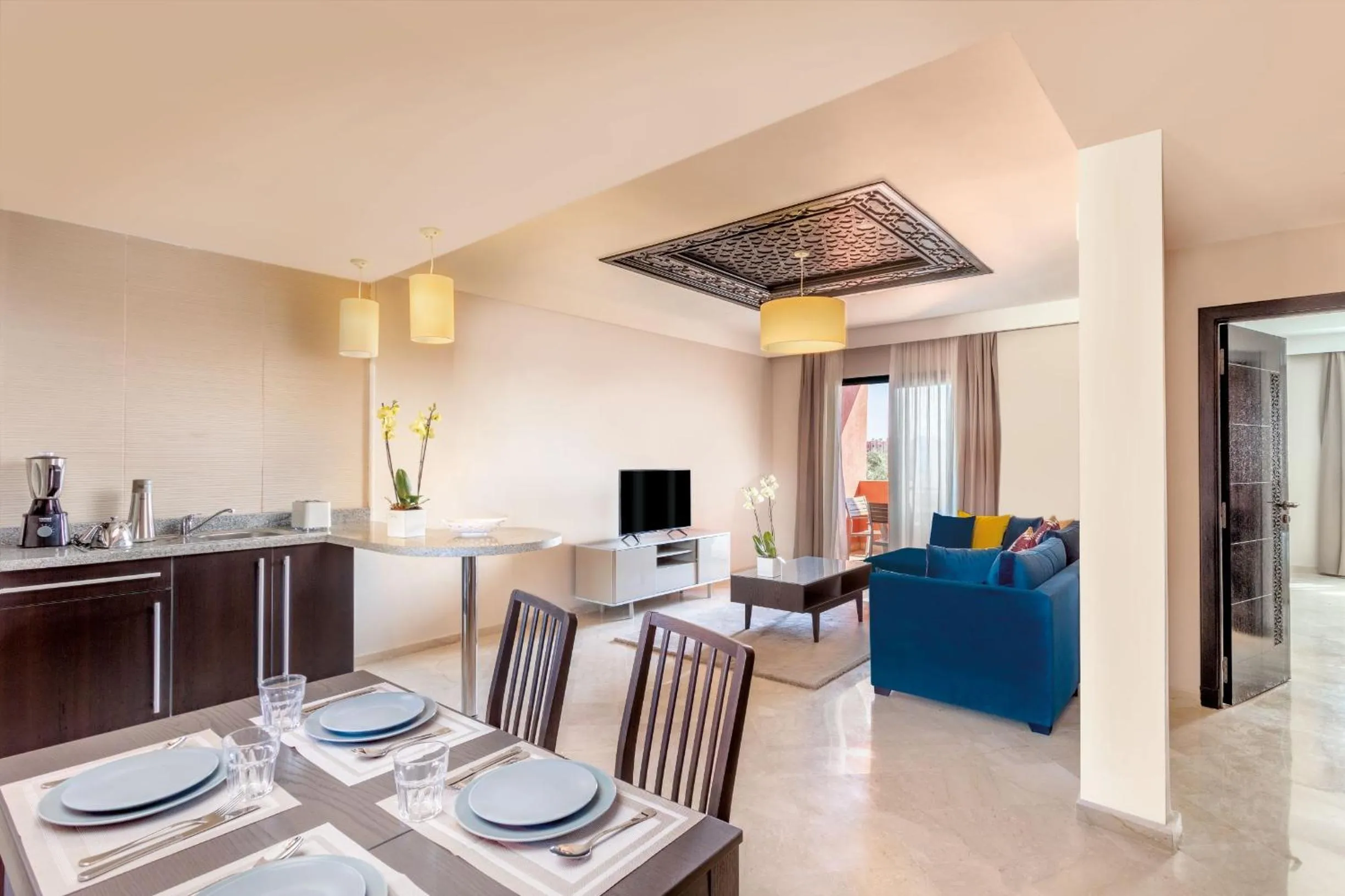 TV and multimedia in Oliva Hotel Condominium Marrakech