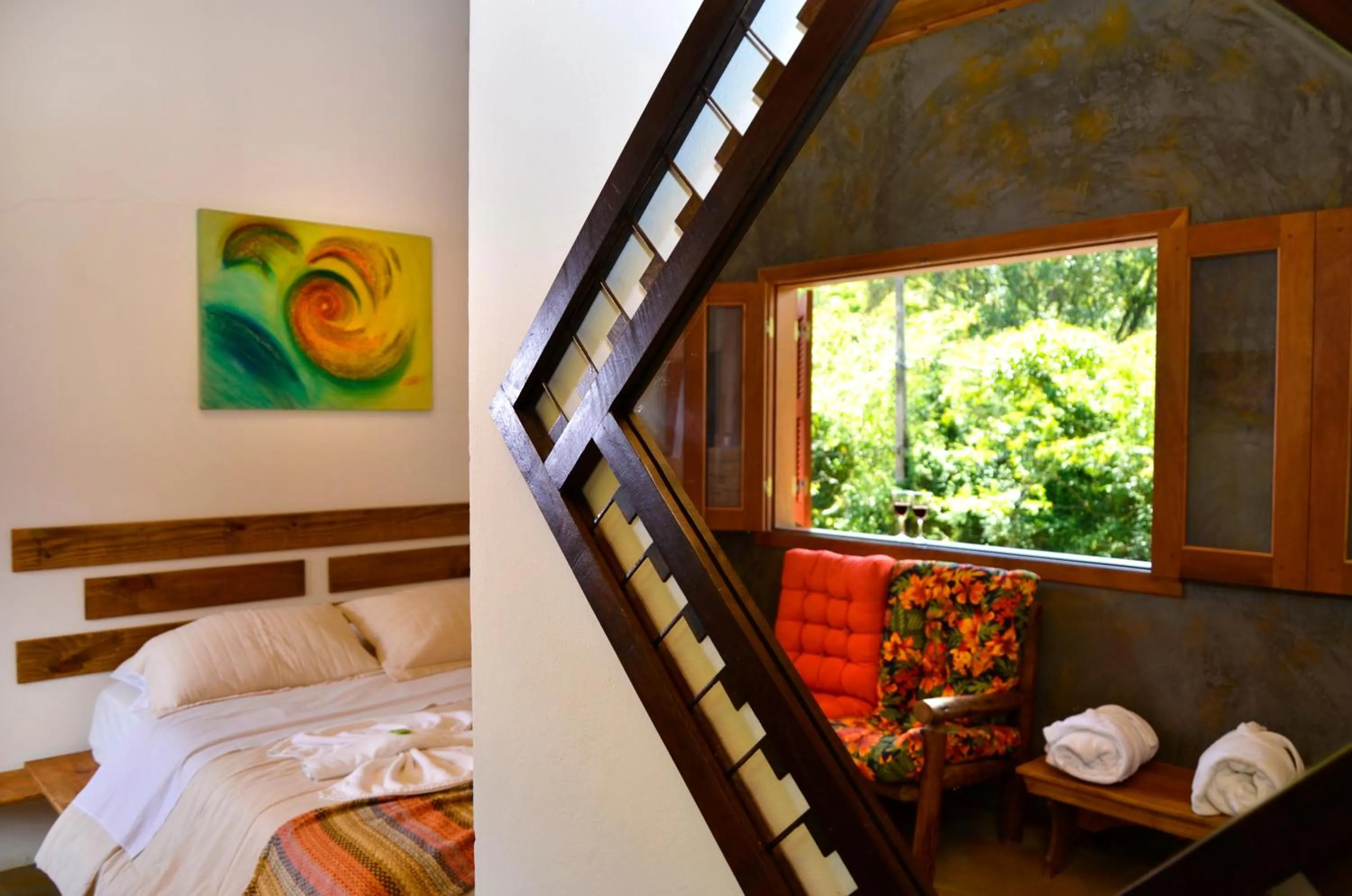 Decorative detail, Bed in Pousada Silvestre