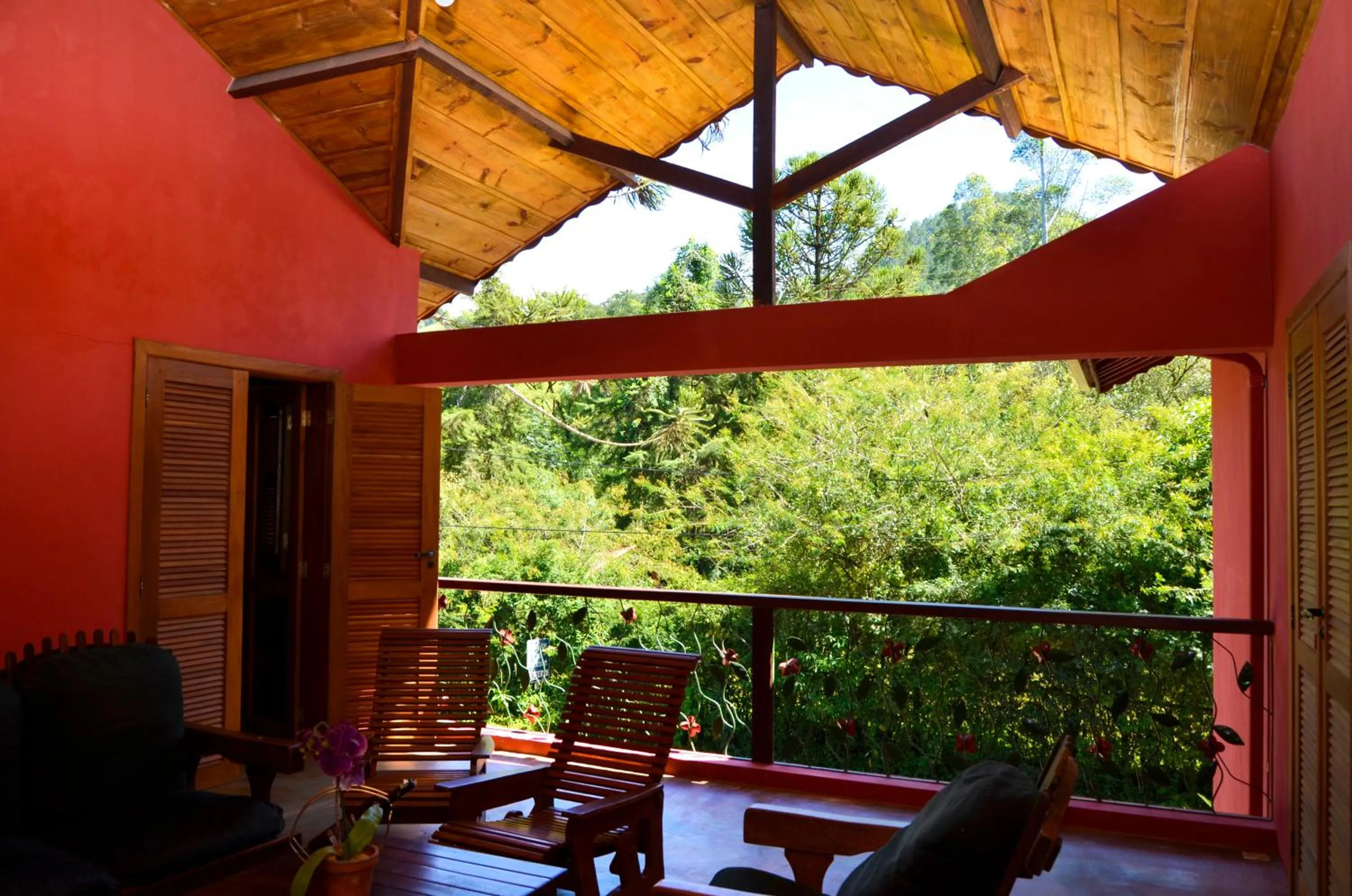 Balcony/Terrace in Pousada Silvestre