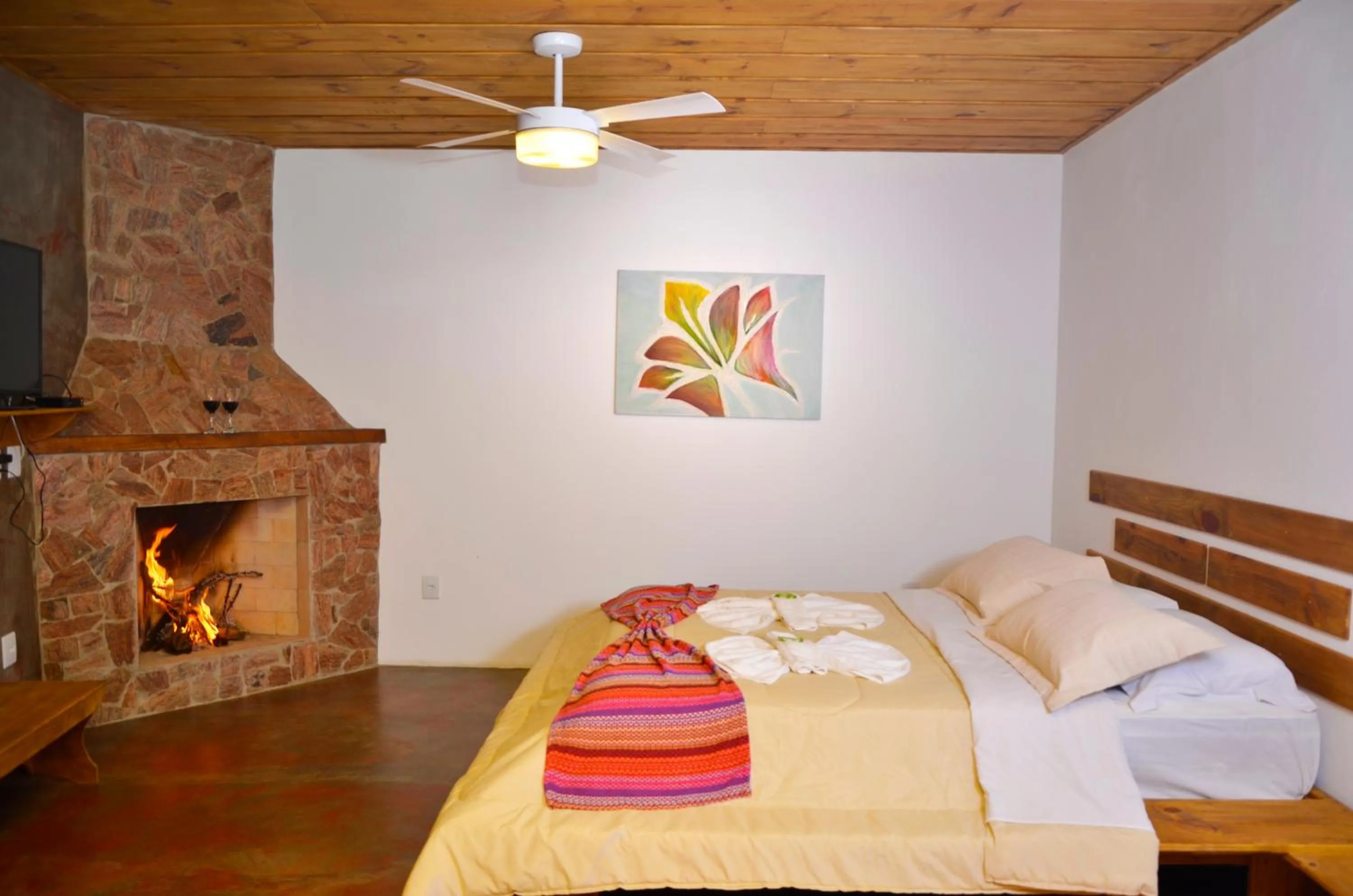 Bed in Pousada Silvestre