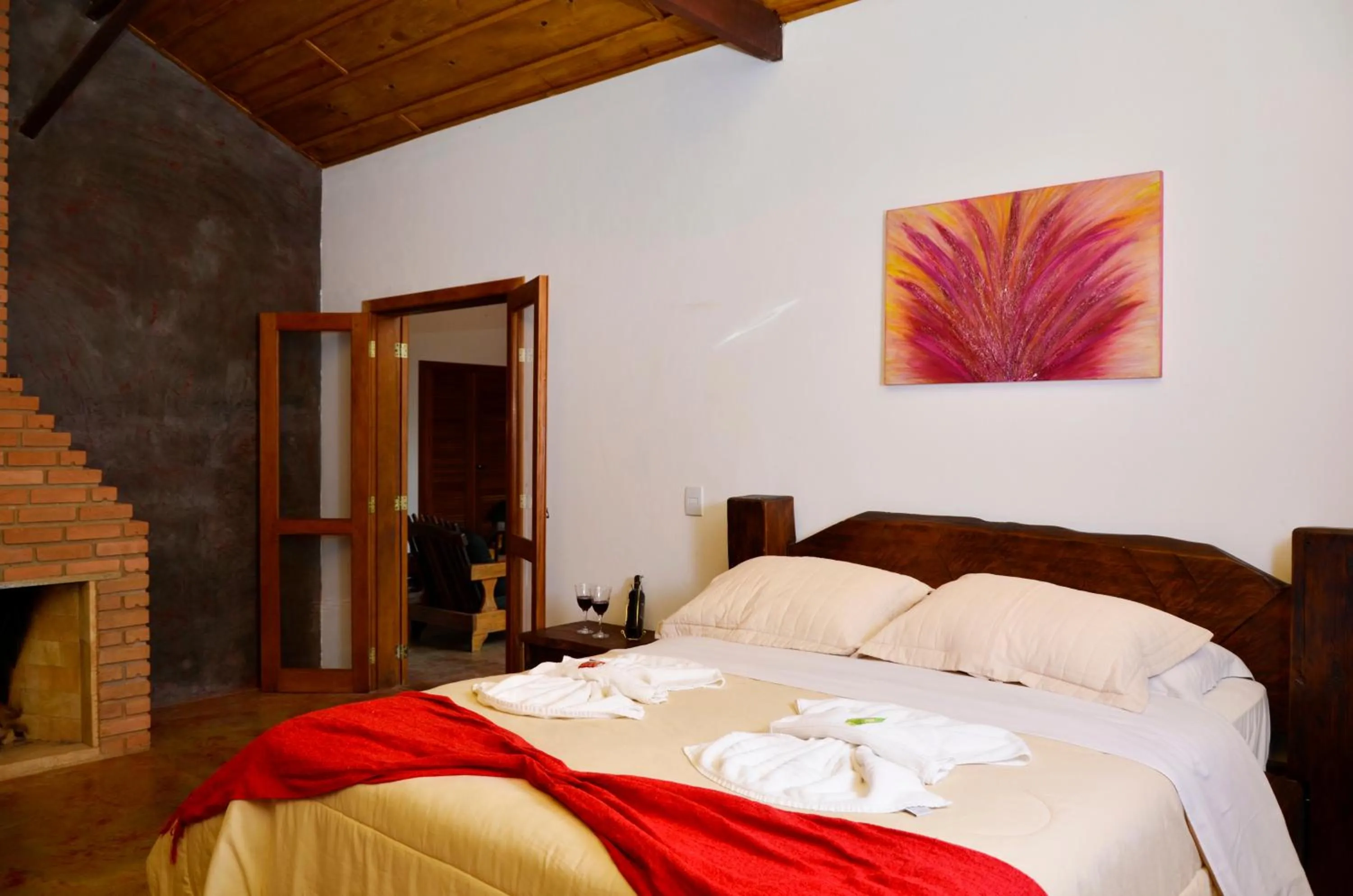 Bed in Pousada Silvestre