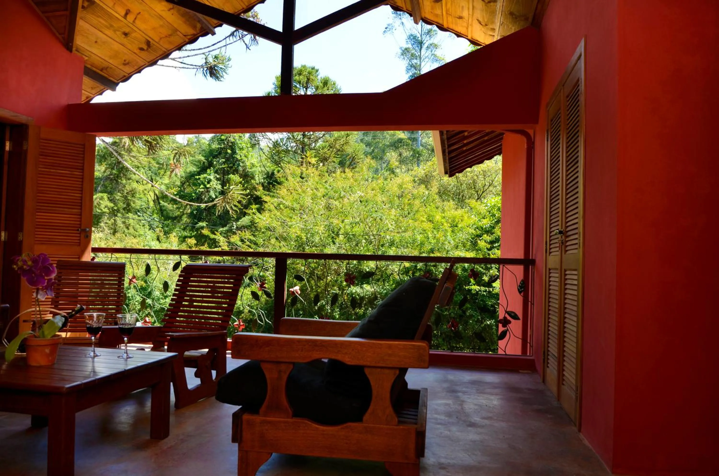 Balcony/Terrace in Pousada Silvestre