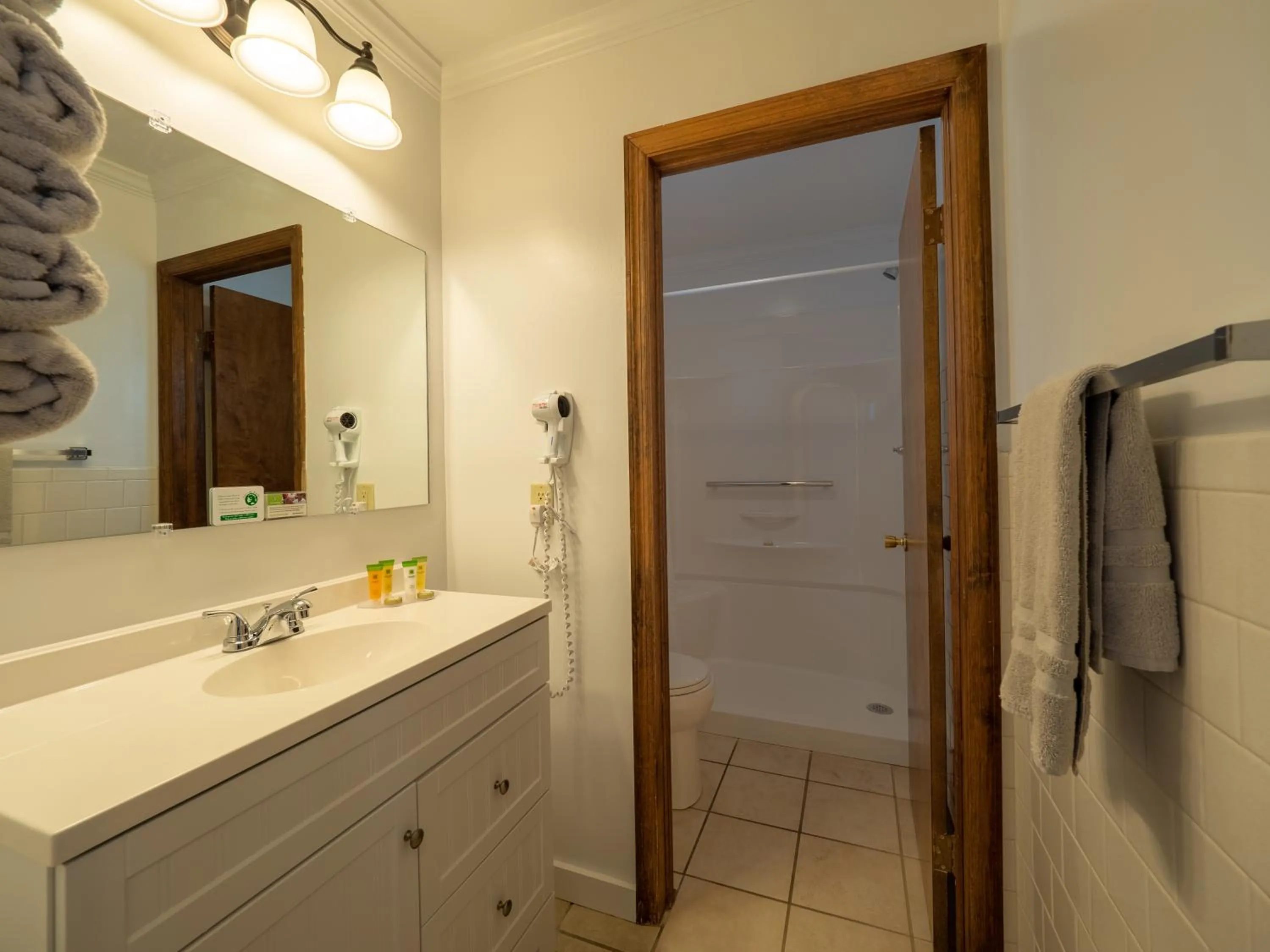 Bathroom in Lake 'N Pines Motel