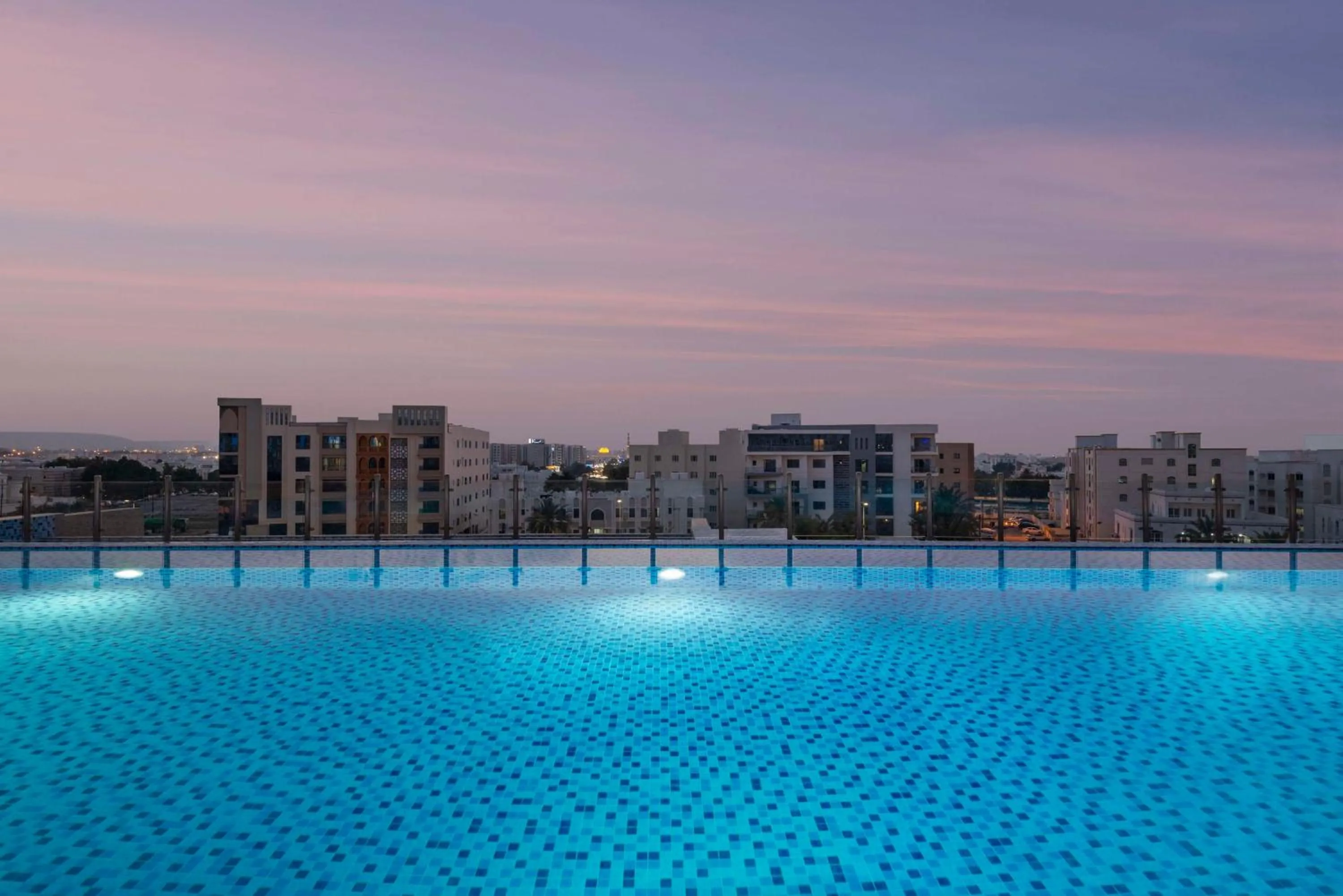 Pool view in Levatio Suites Muscat, a member of Radisson Individuals