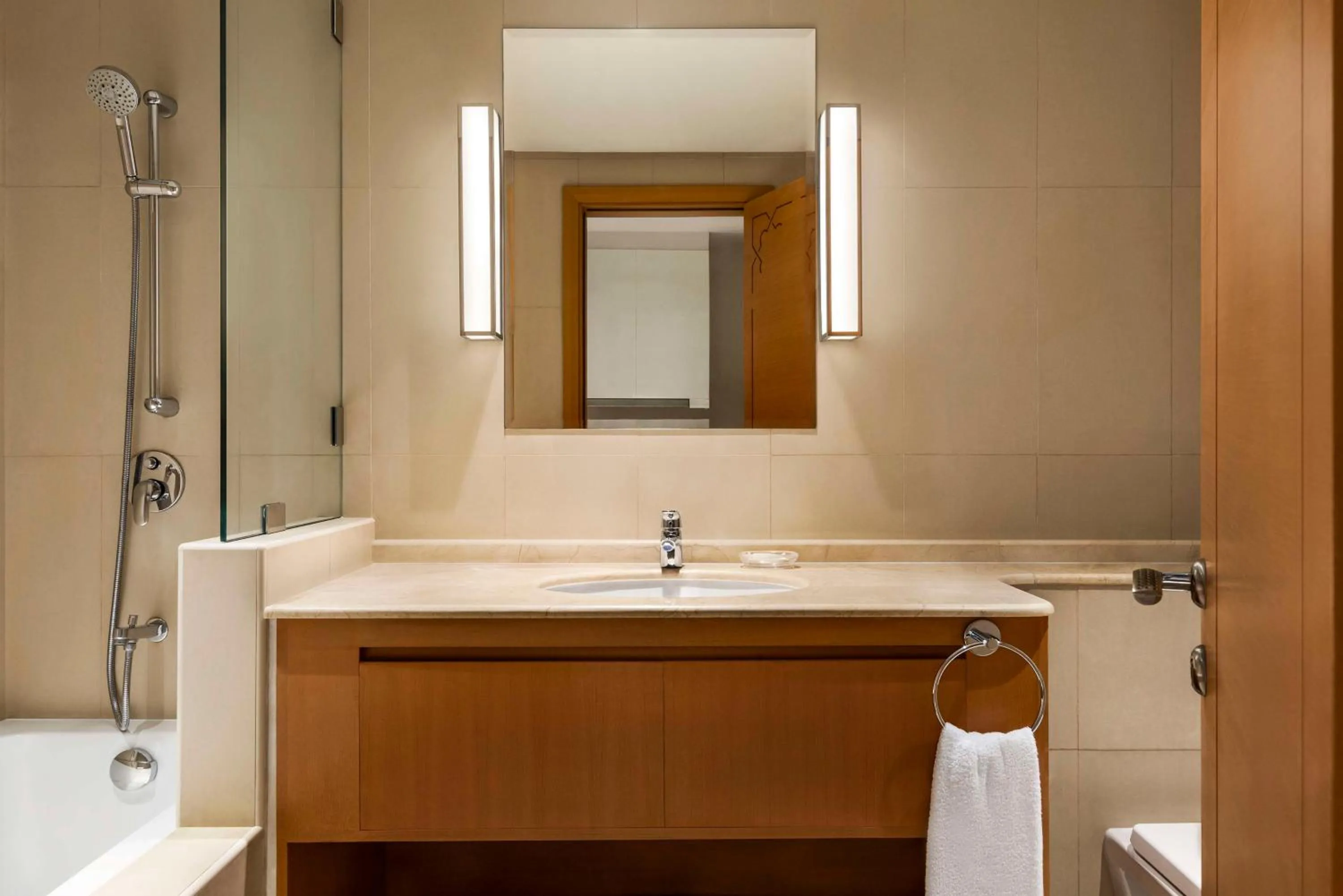Shower in Levatio Suites Muscat, a member of Radisson Individuals