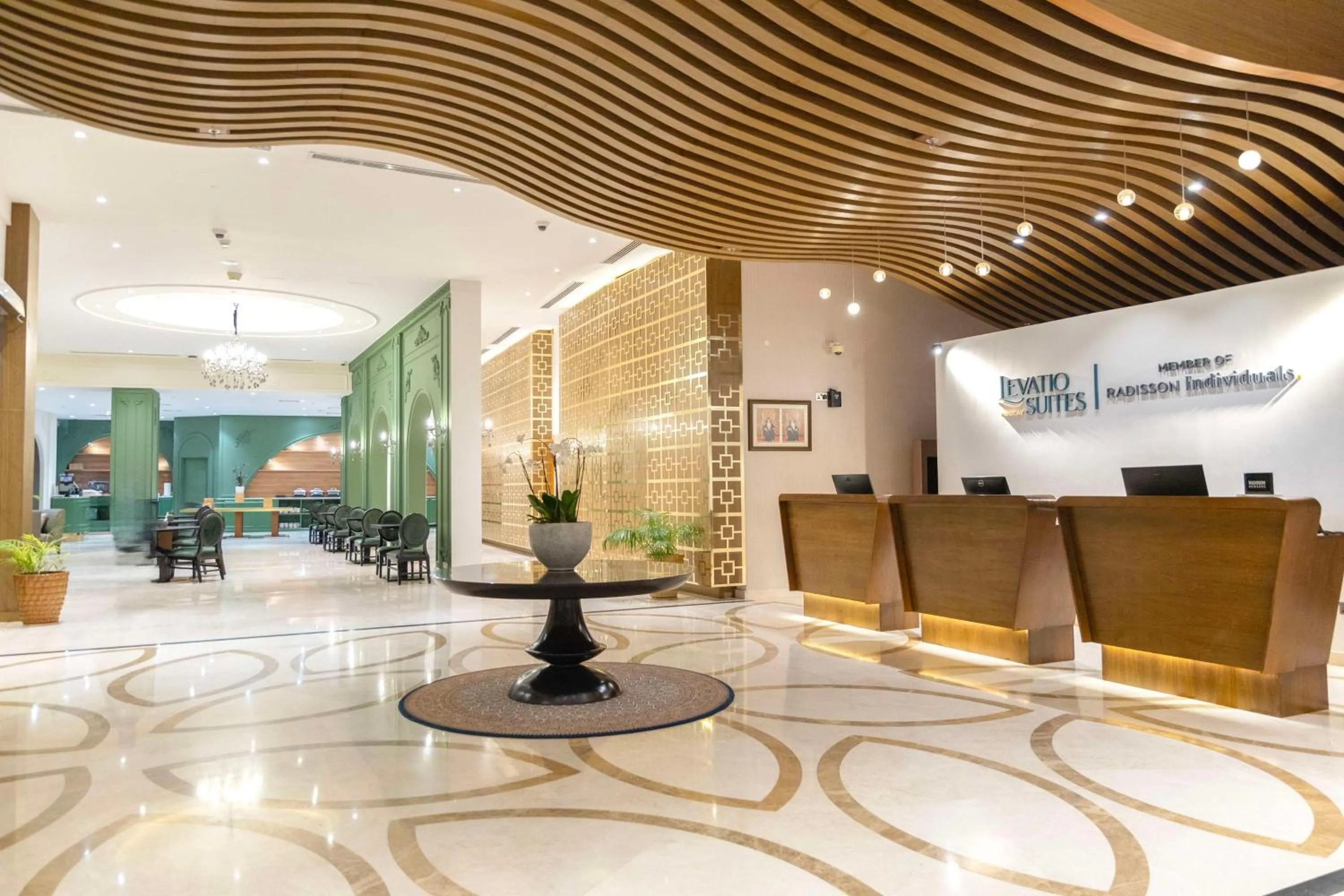 Lobby or reception in Levatio Suites Muscat, a member of Radisson Individuals