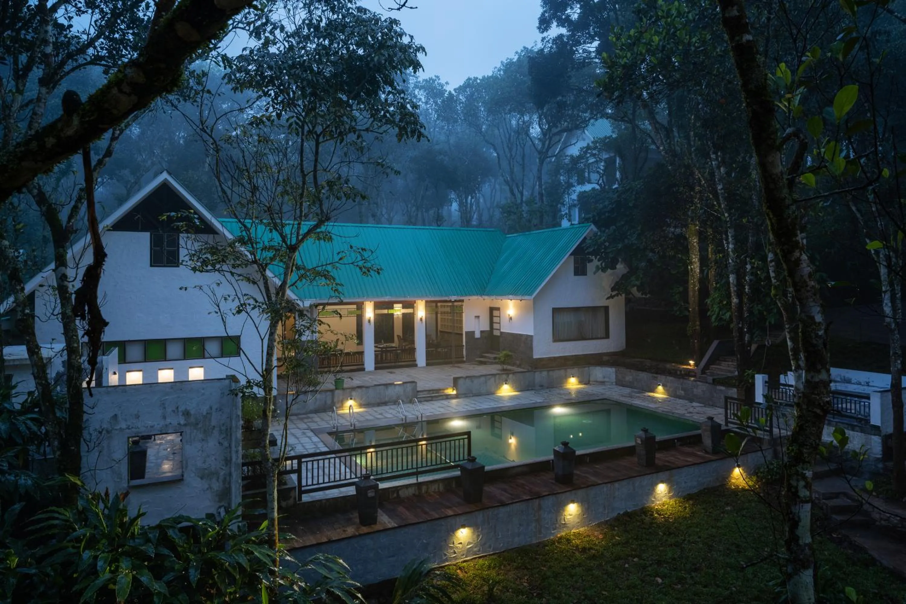 Pool view in Reen Resorts Aanavilasam Plantation Thekkady