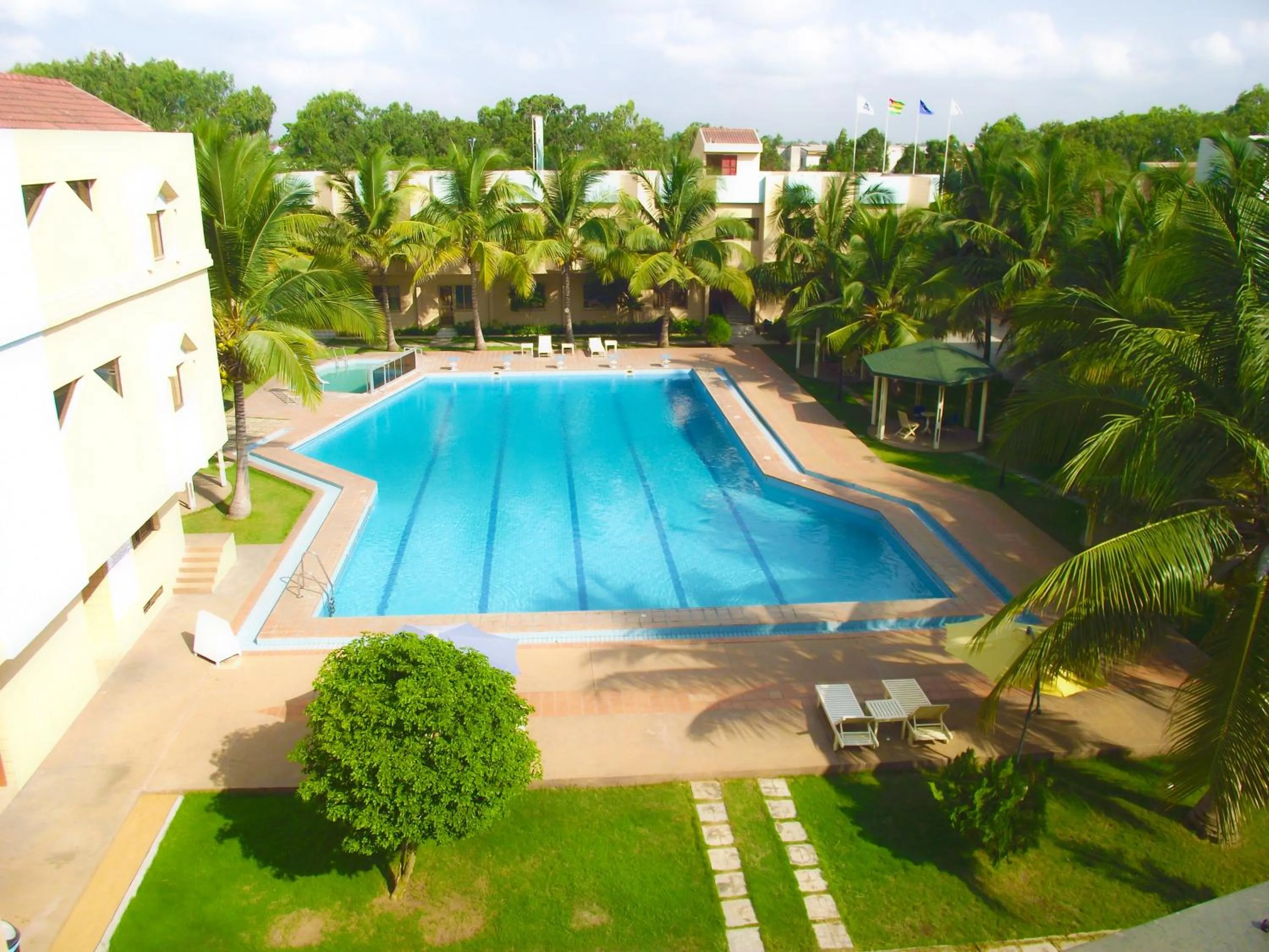 Pool view in Hotel Ghis Palace
