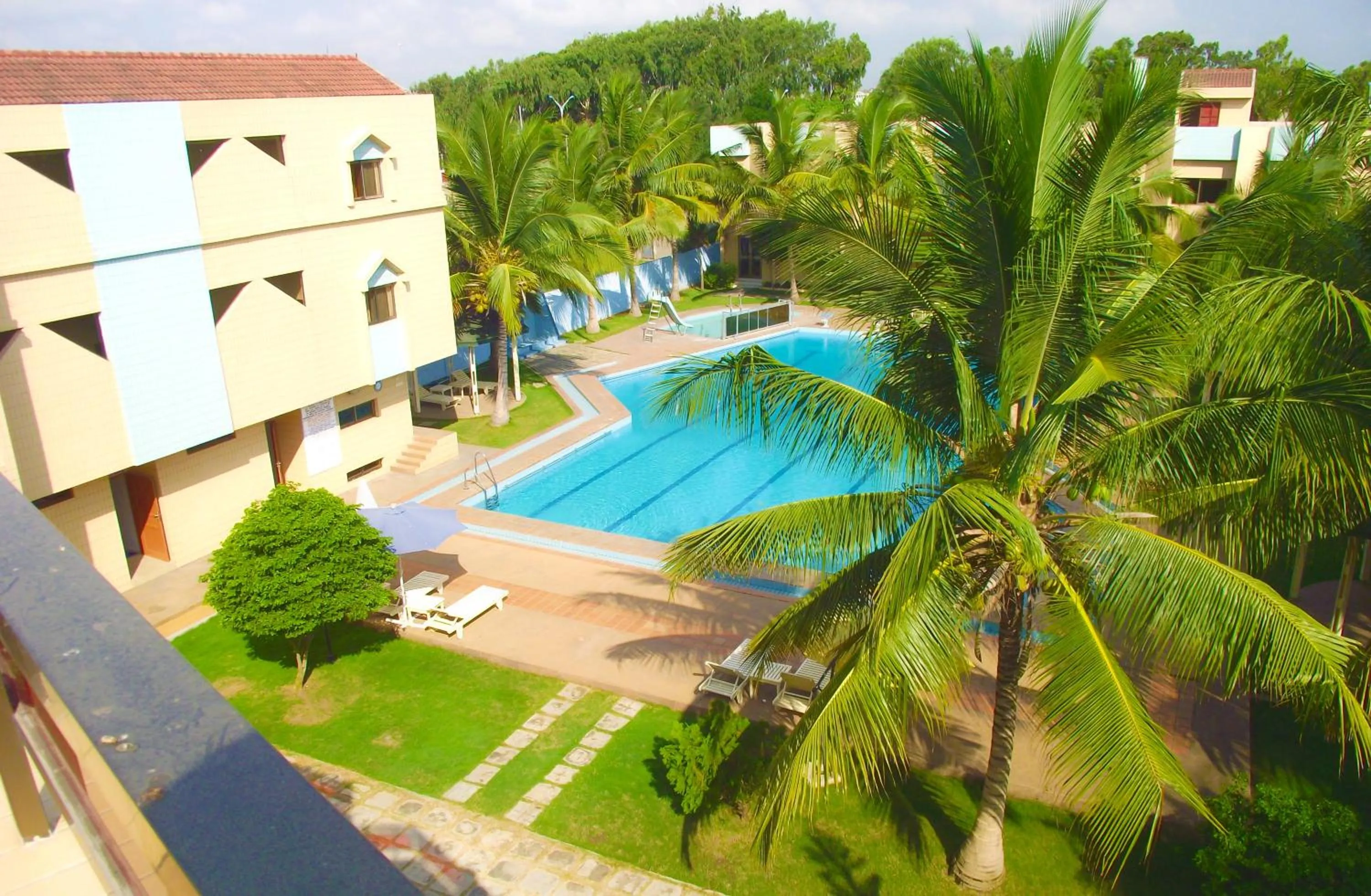Pool view in Hotel Ghis Palace