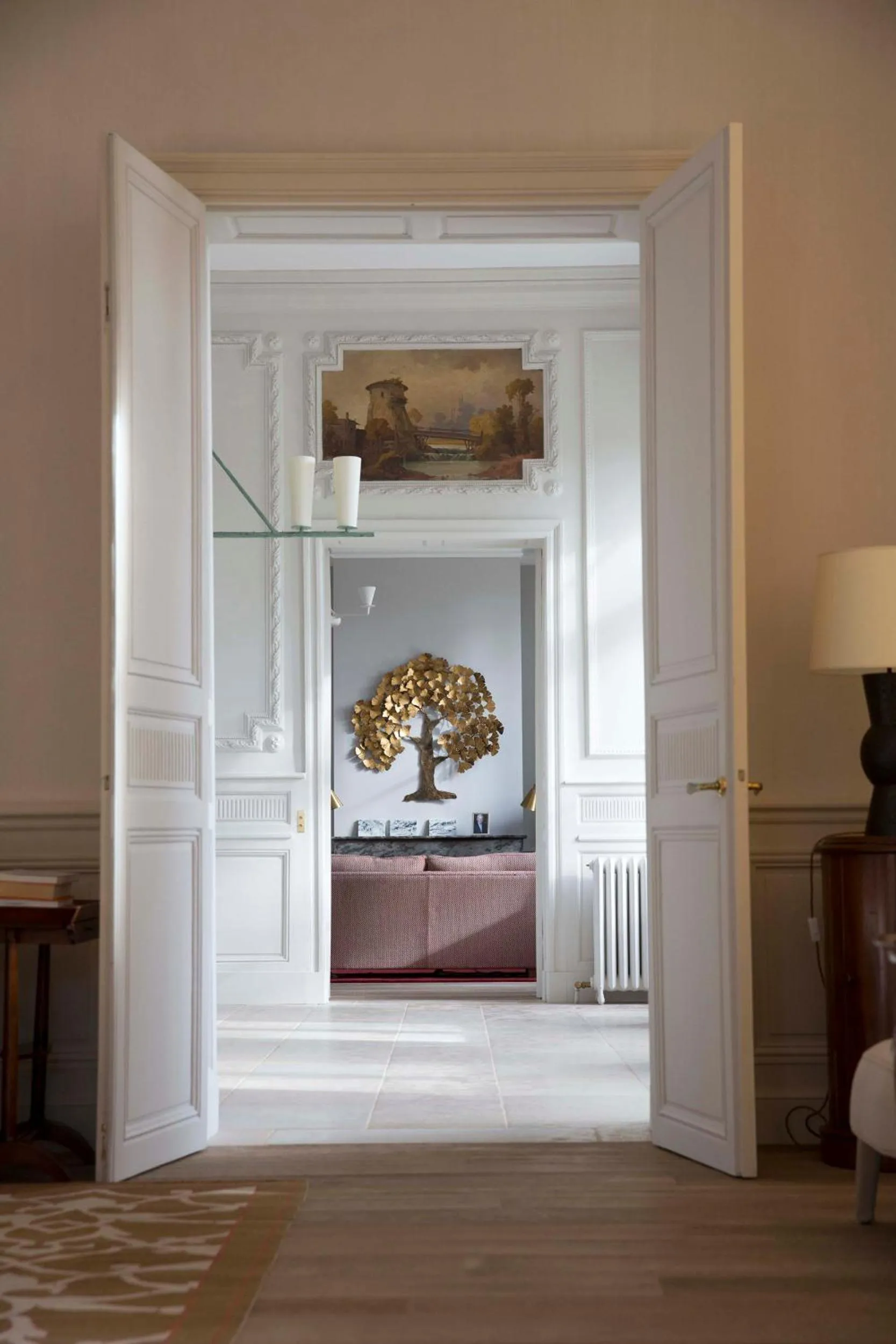 Lobby or reception in Château Le Pape B&B