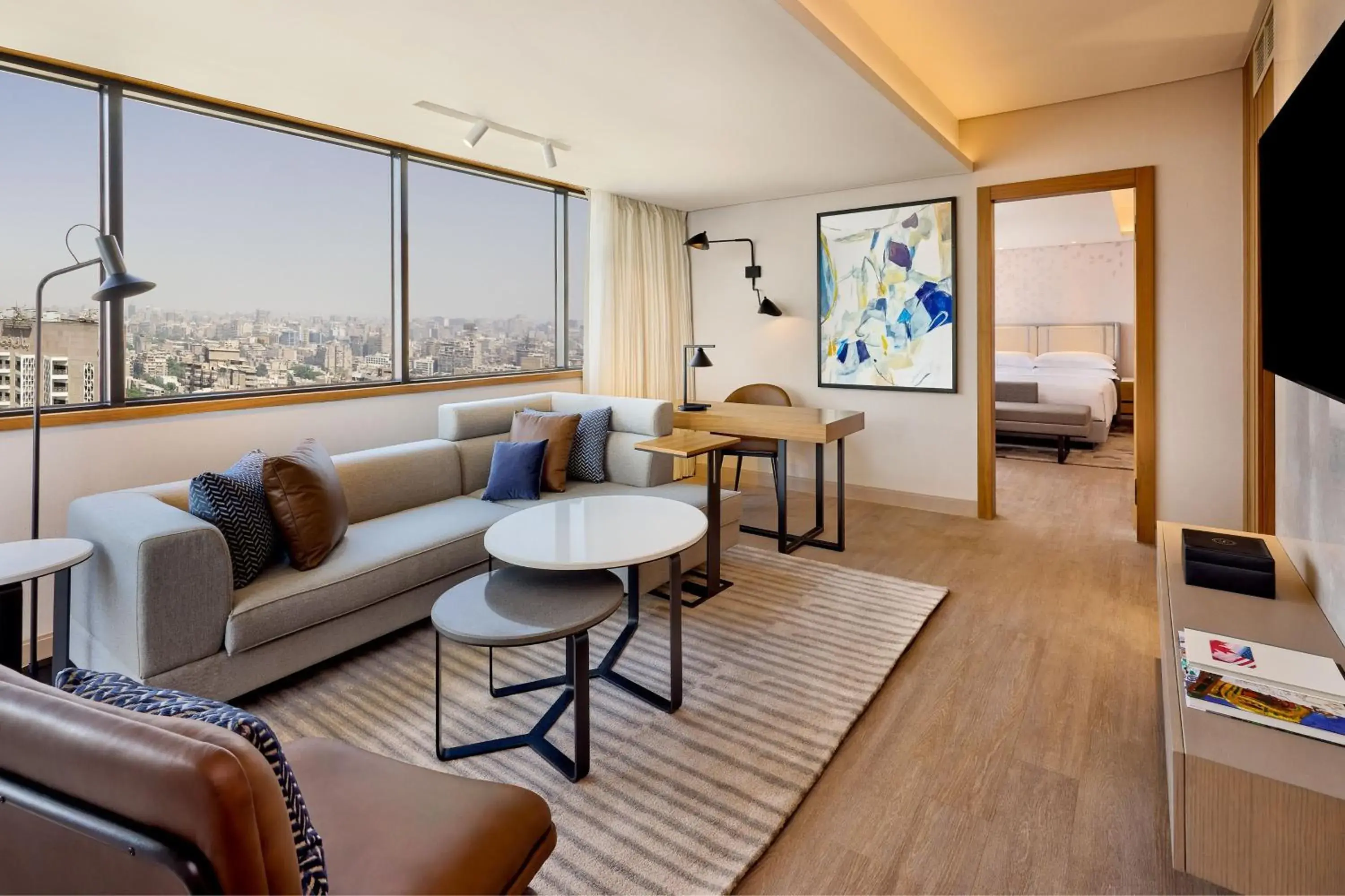 2 Bedroom Family Suite, Club lounge access, Bedroom 1: 1 King, Bedroom 2: 2 Double, River view, Balcony in Sheraton Cairo Hotel & Casino 2 Bedroom Family Suite, Club lounge access, Bedroom 1: 1 King, Bedroom 2: 2 Double, River view, Balcony in Sheraton Cairo Hotel & Casino