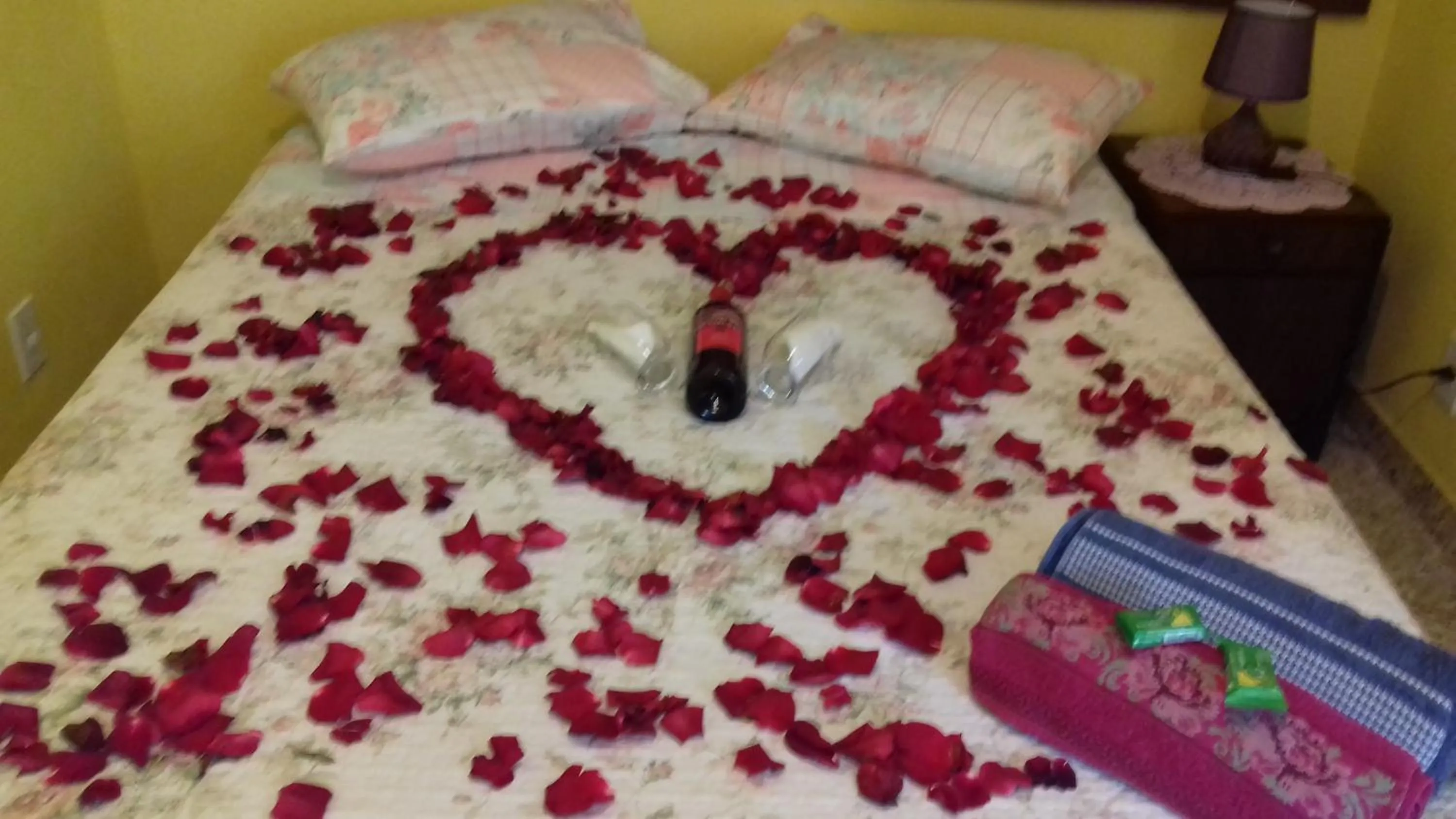 Bed in Sítio e Pousada Recanto Dos Ipês