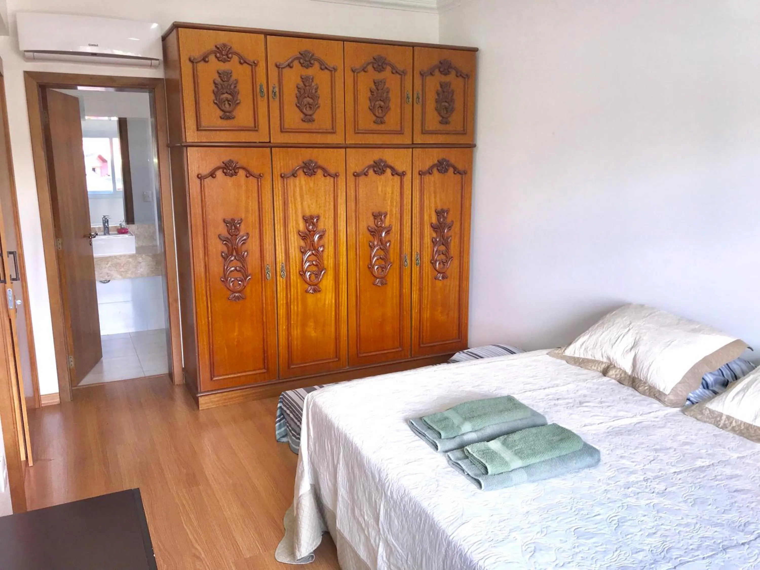 Bed in Apartamento no Centro de Gramado