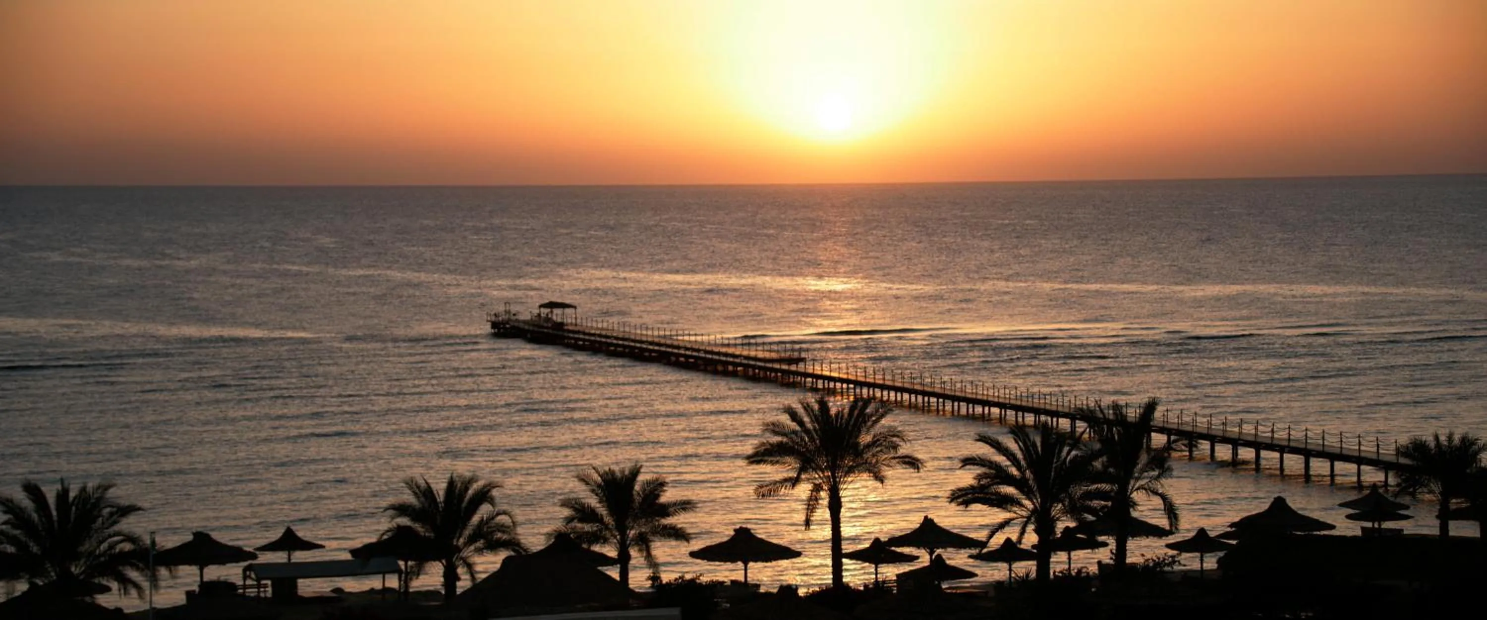 Sunrise in Flamenco Beach & Resort Quseir