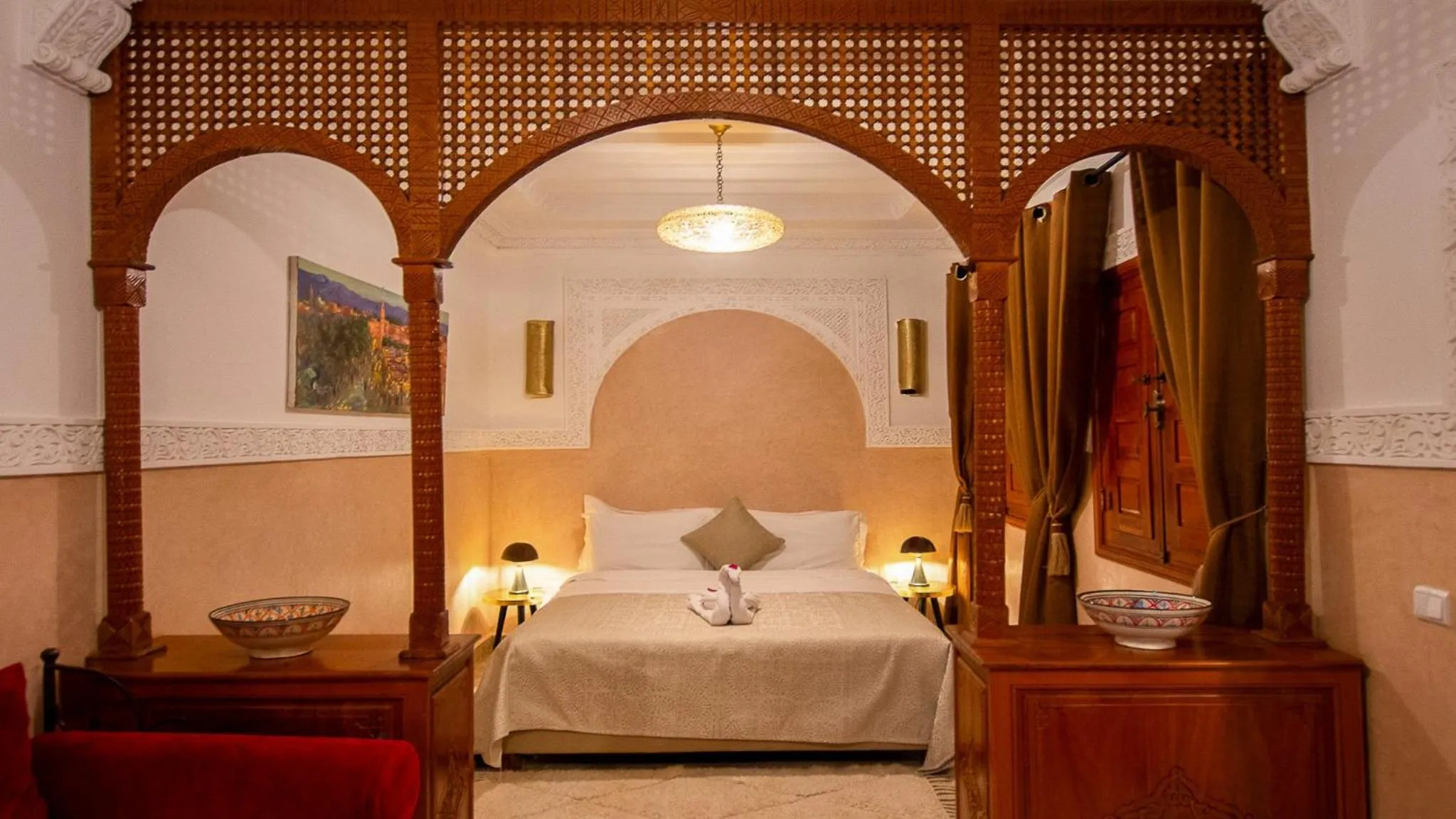 Bedroom, Bed in Riad Atlas Acacia