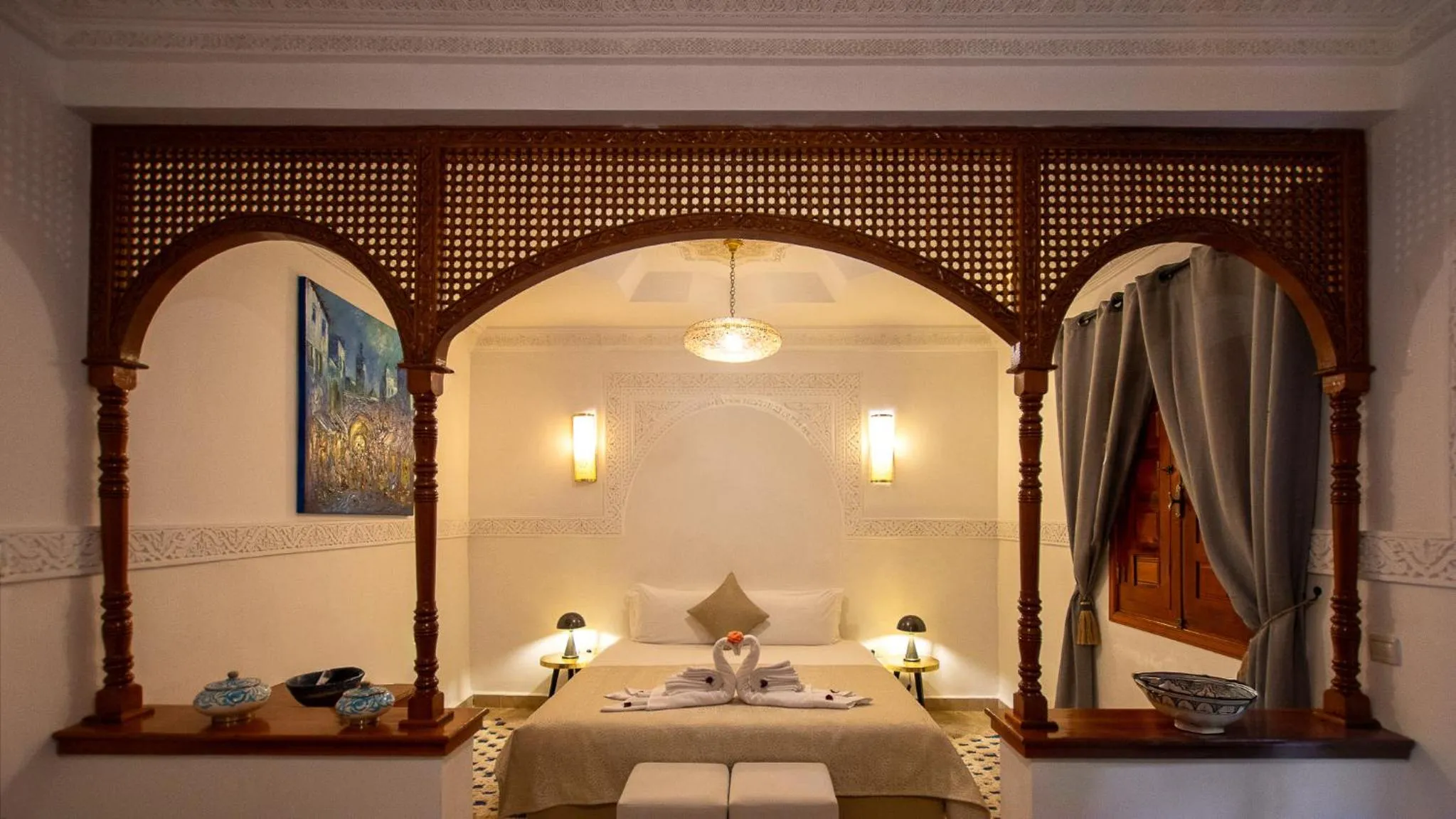 Bedroom, Bed in Riad Atlas Acacia